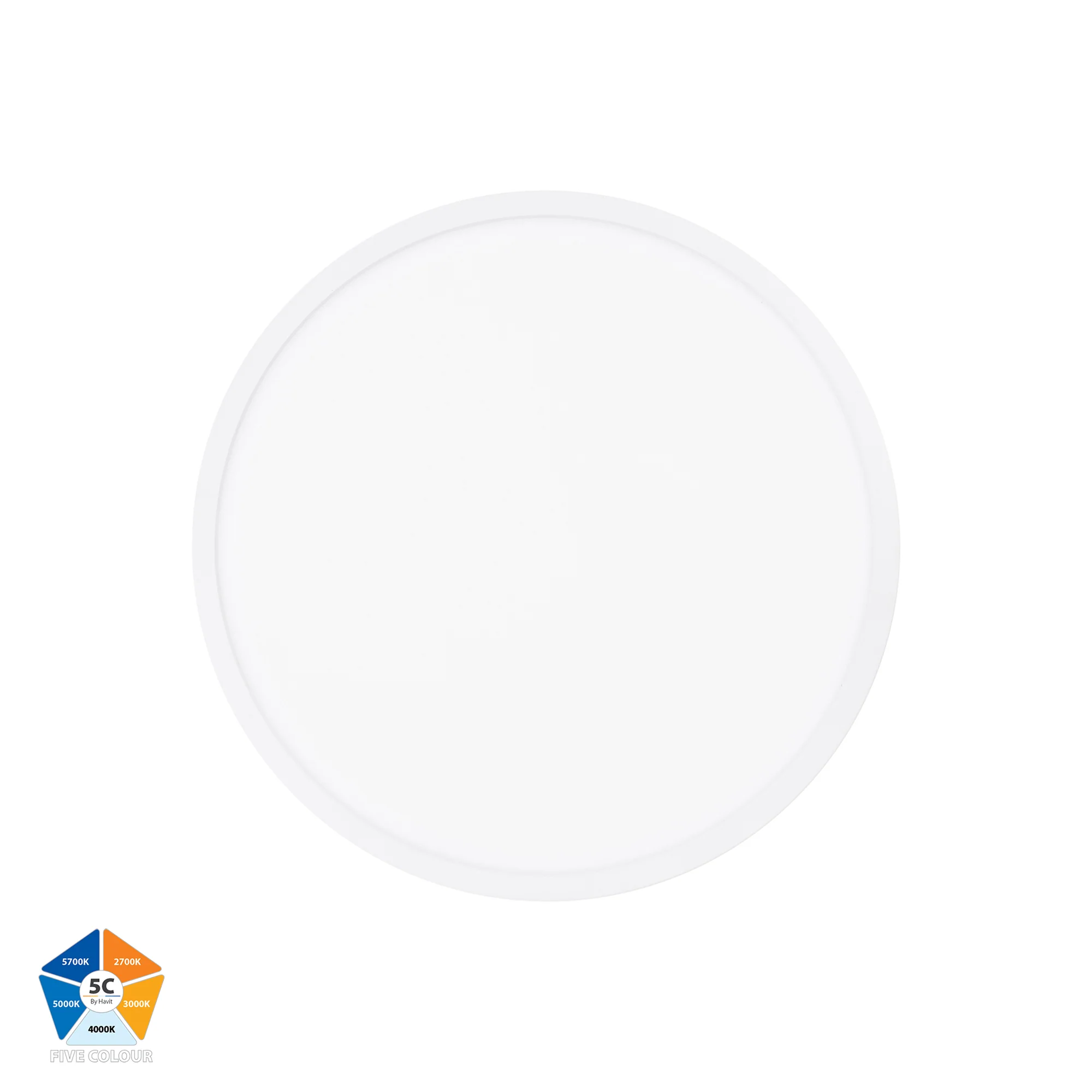 HV5864S-WHT - Auster White 24w LED Ceiling Mounted Oyster Light - Image 3