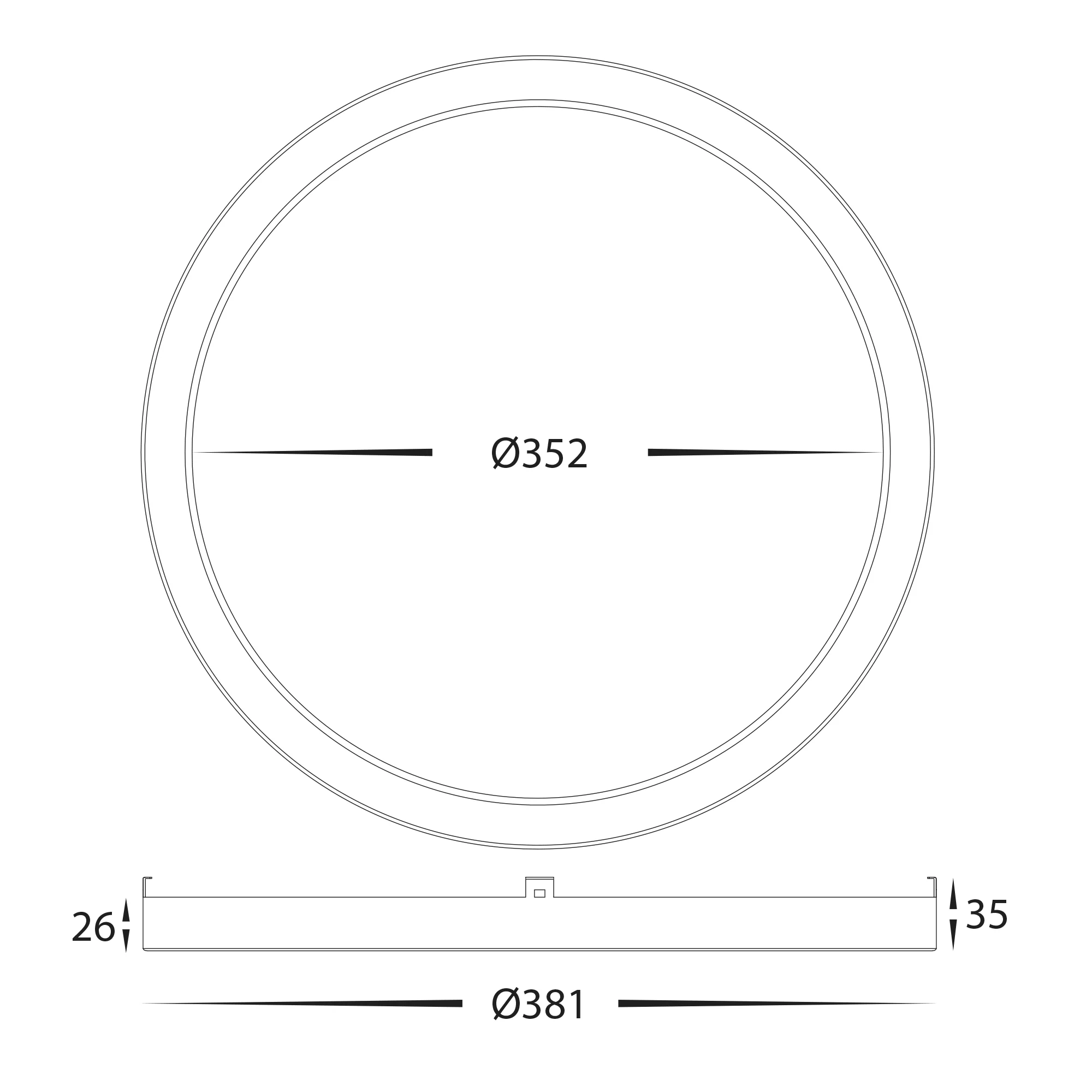 HV5865-1-GLD - Auster Gold Trim to suit HV5865S-WHT - Image 2