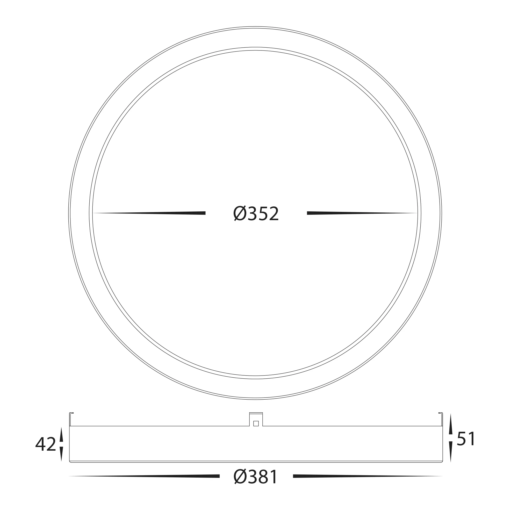 HV5865-2-WHTGLD - Auster White & Gold Trim to suit HV5865S-WHT - Image 2
