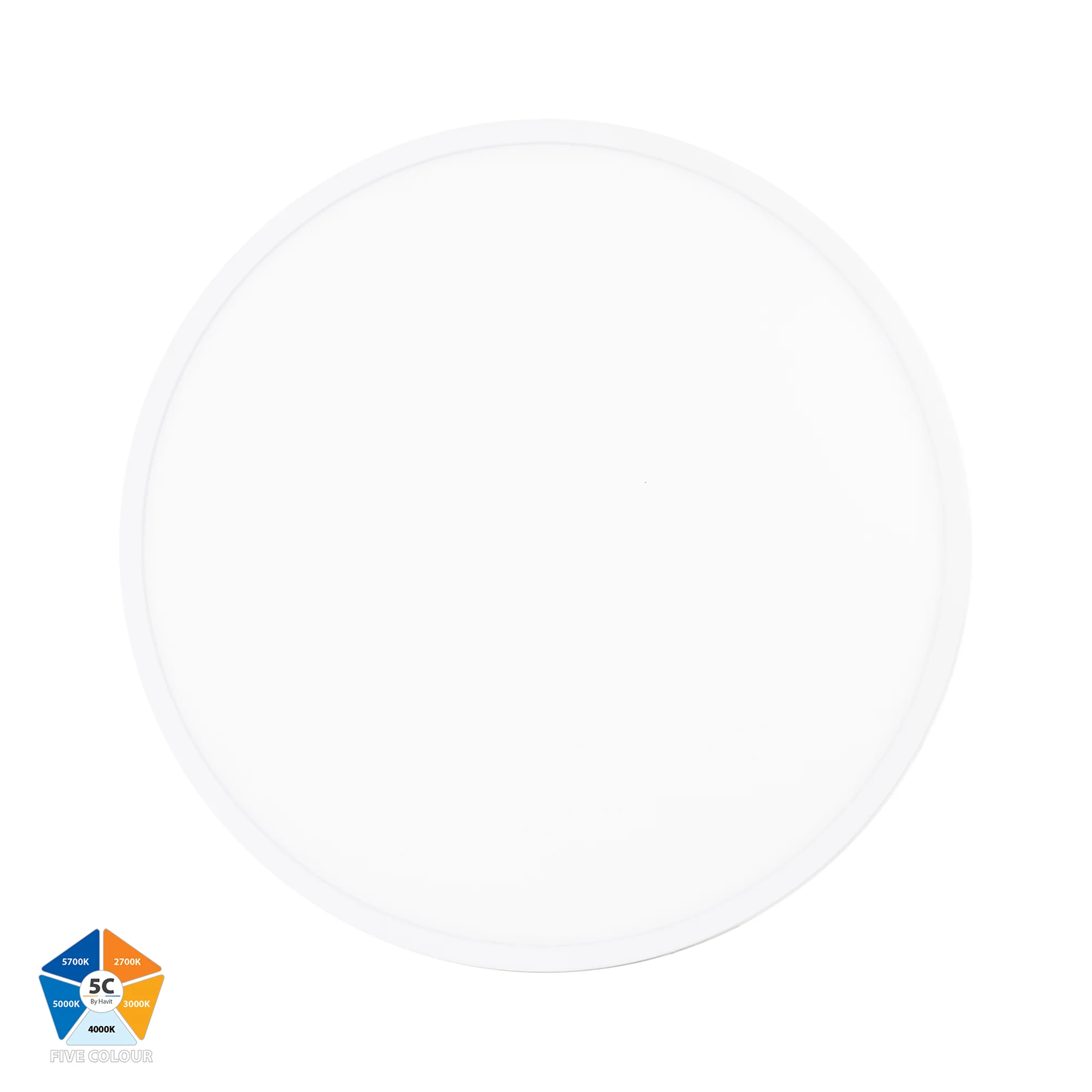 HV5865S-WHT - Auster White 36w LED Ceiling Mounted Oyster Light - Image 3