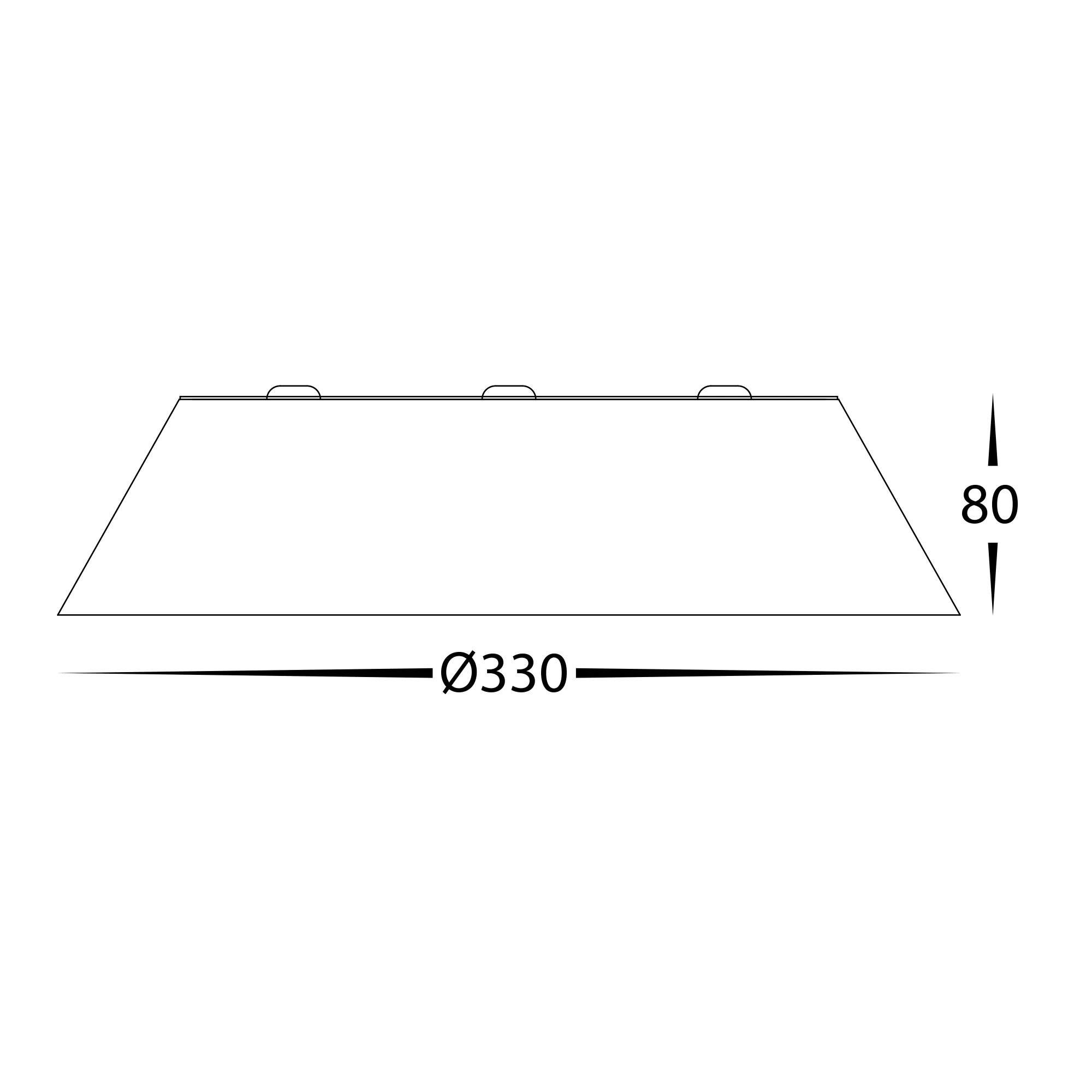 HV5871T - Noyer Walnut Timber 330mm Ceiling Mounted LED Oyster - Image 2