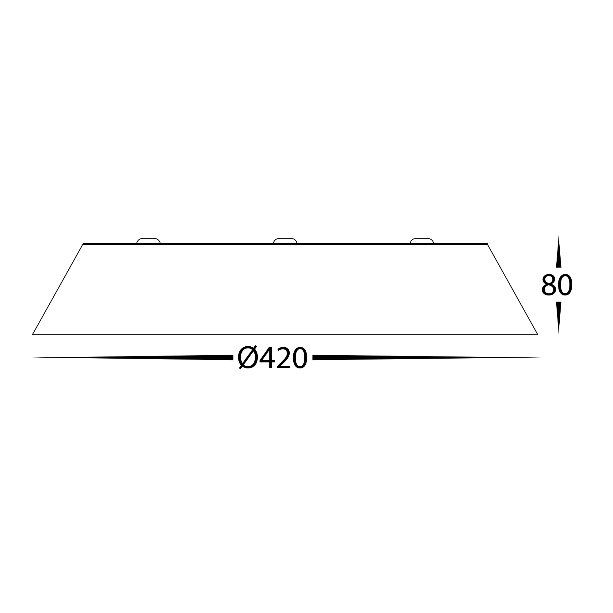 HV5872T - Noyer Walnut Timber 420mm Ceiling Mounted LED Oyster - Image 2