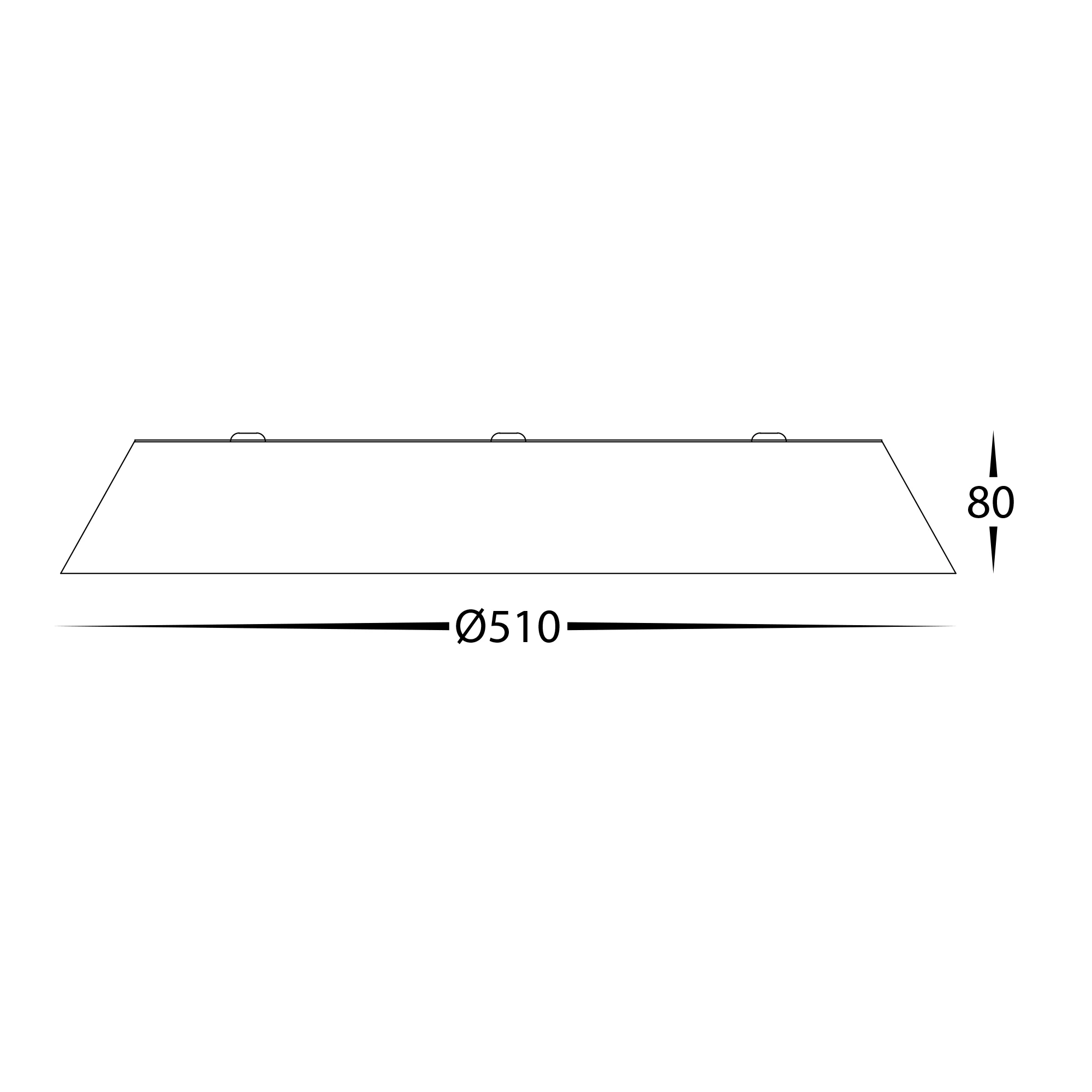 HV5873T - Noyer Walnut Timber 510mm Ceiling Mounted LED Oyster - Image 2