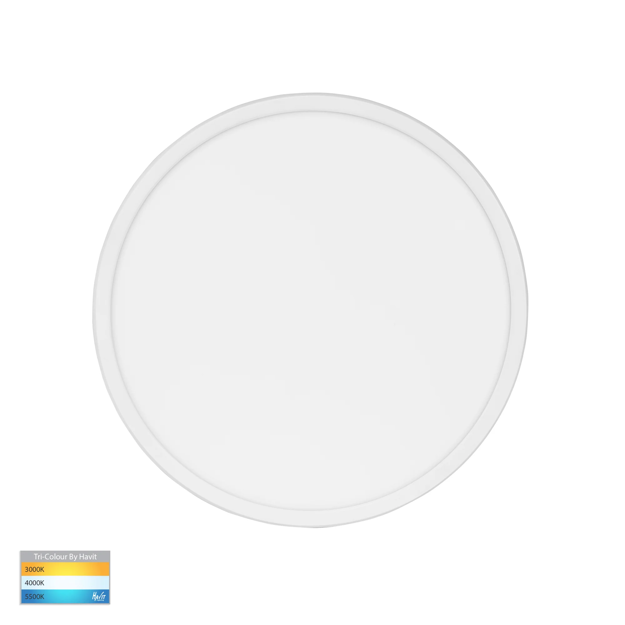 HV5877T-WHT - Slim White 24w LED Ceiling Mounted Oyster Light - Image 3