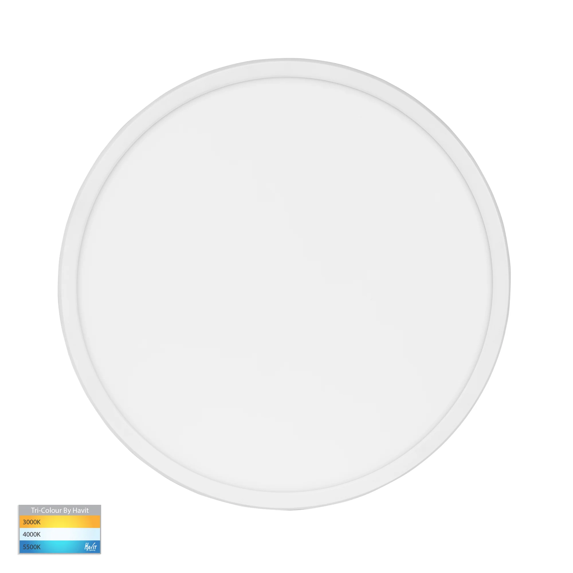 HV5878T-WHT - Slim White 30w LED Ceiling Mounted Oyster Light - Image 3