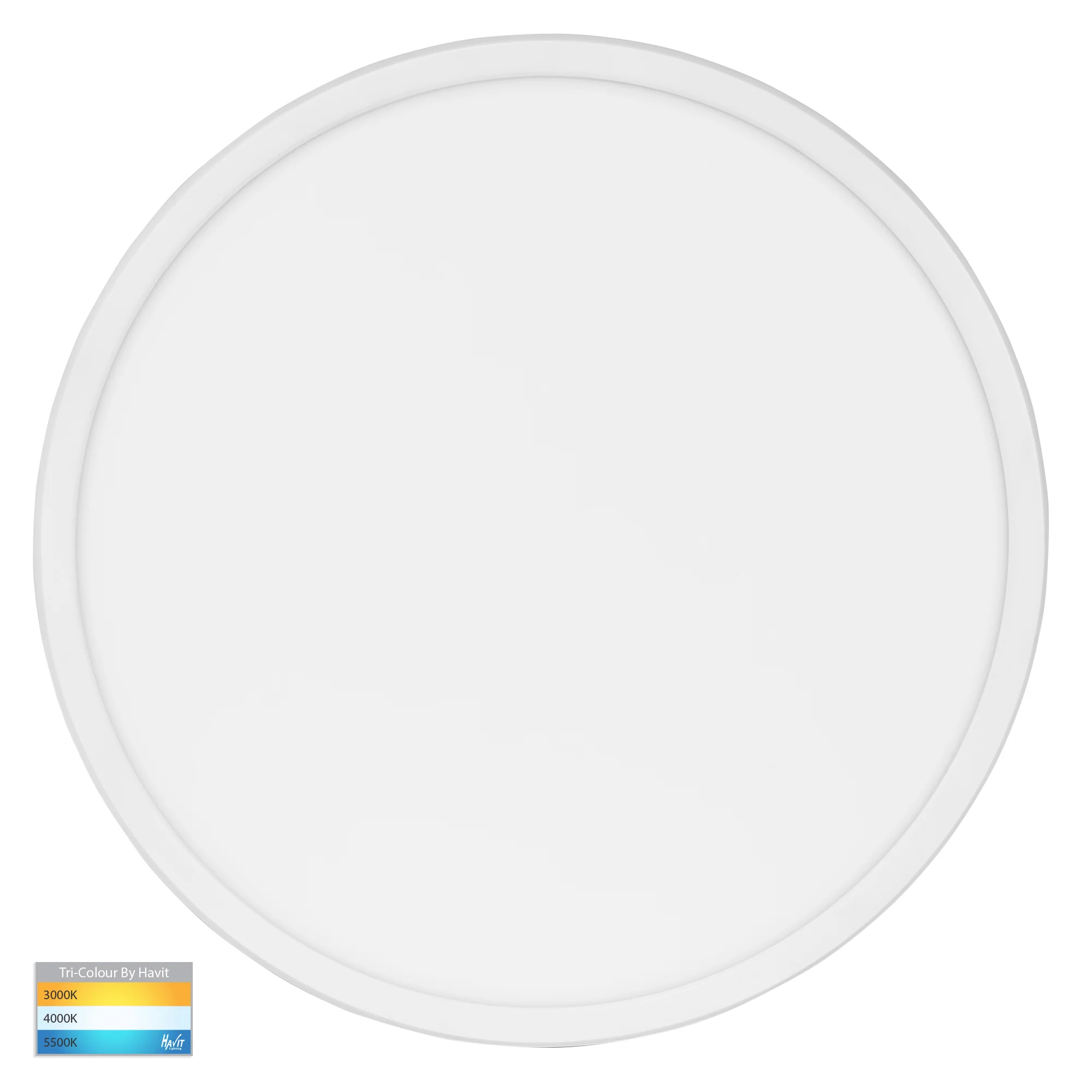 HV5879T-WHT - Slim White 40w LED Ceiling Mounted Oyster Light - Image 3