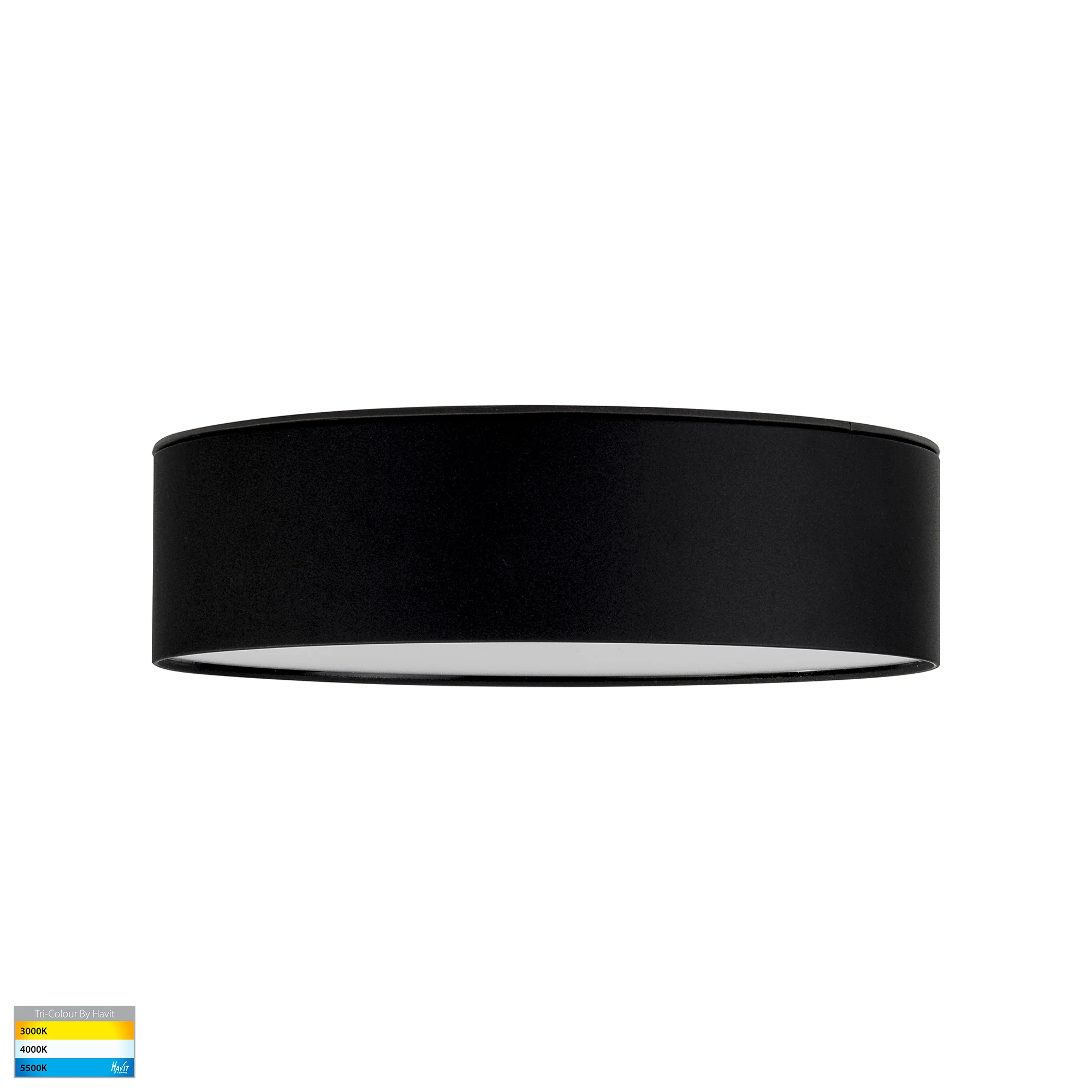 HV5892T-BLK - Nella Black 20w Ceiling Mounted LED Oyster - Image 4