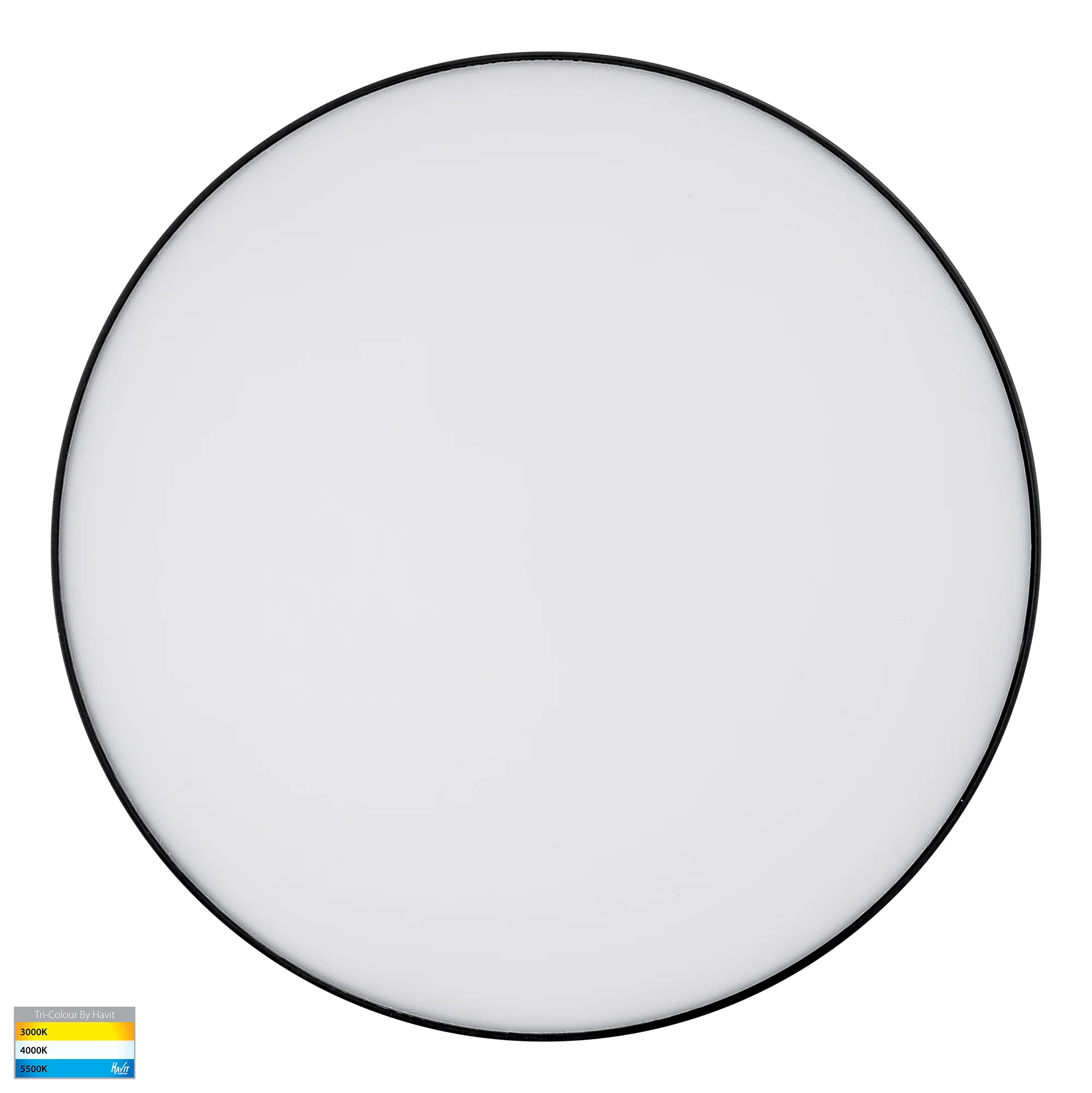 HV5893T-BLK - Nella Black 30w Ceiling Mounted LED Oyster - Image 3