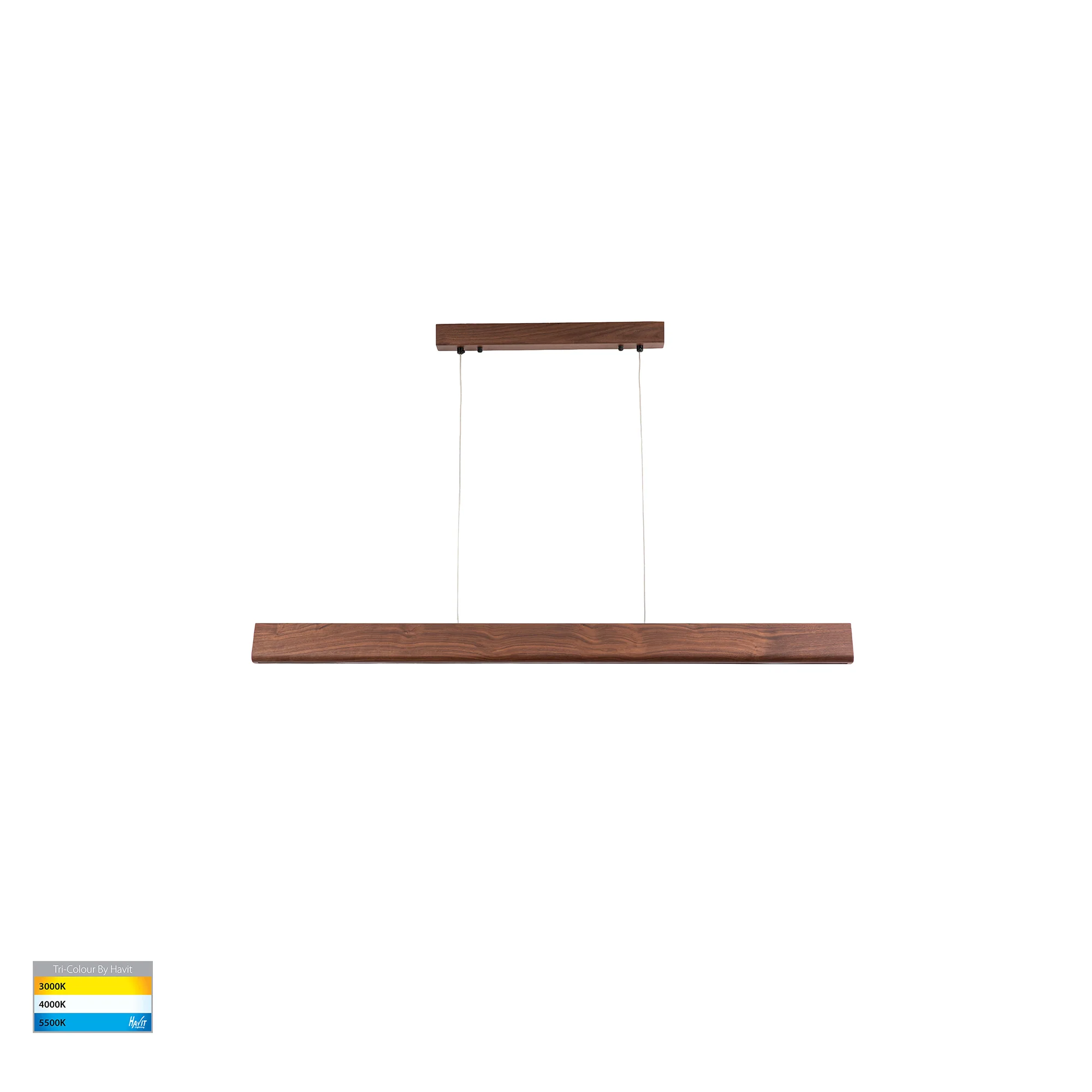 HV6013T - Opex Walnut Timber 1200mm Linear Pendant - Image 3
