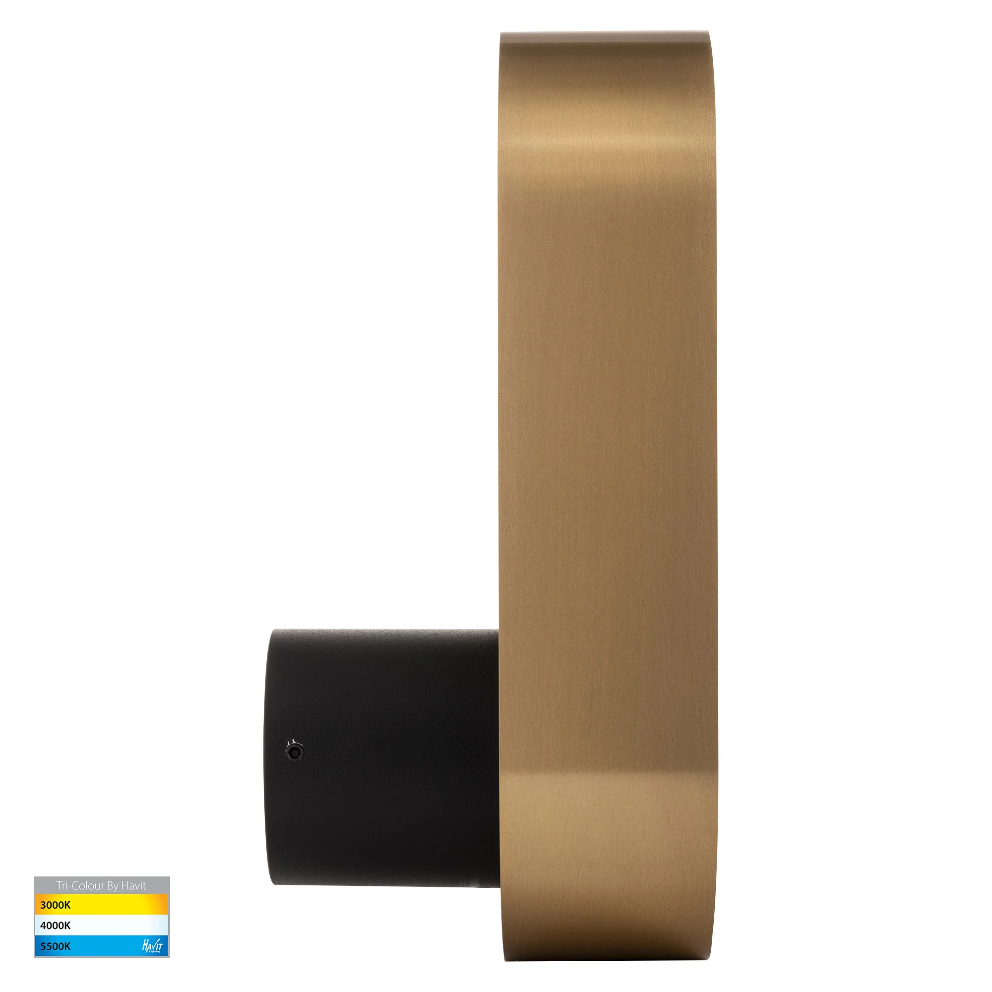 HV8080T-BLKBR - Ovale Black + Brass Wall Light - Image 4