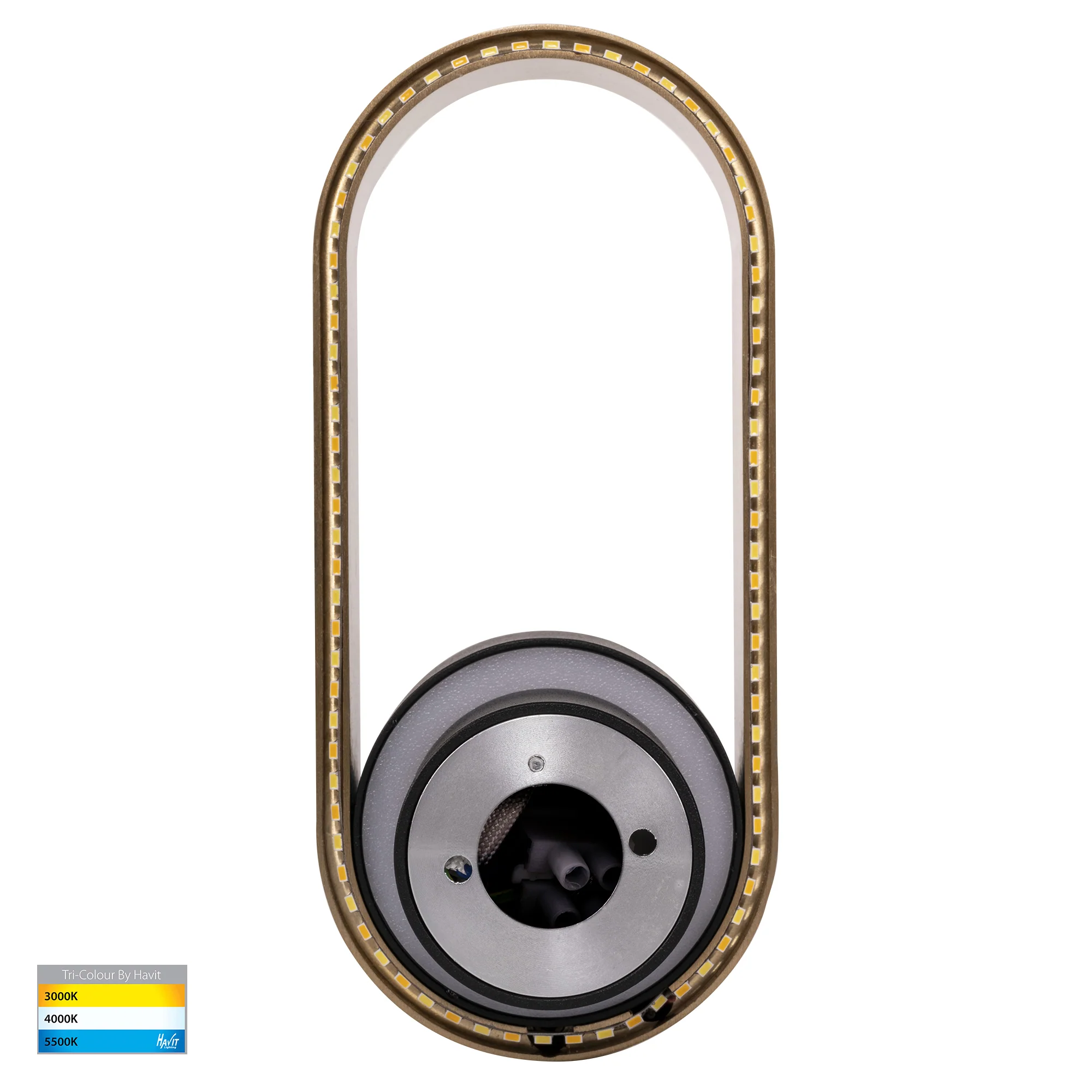 HV8080T-BLKBR - Ovale Black + Brass Wall Light - Image 5
