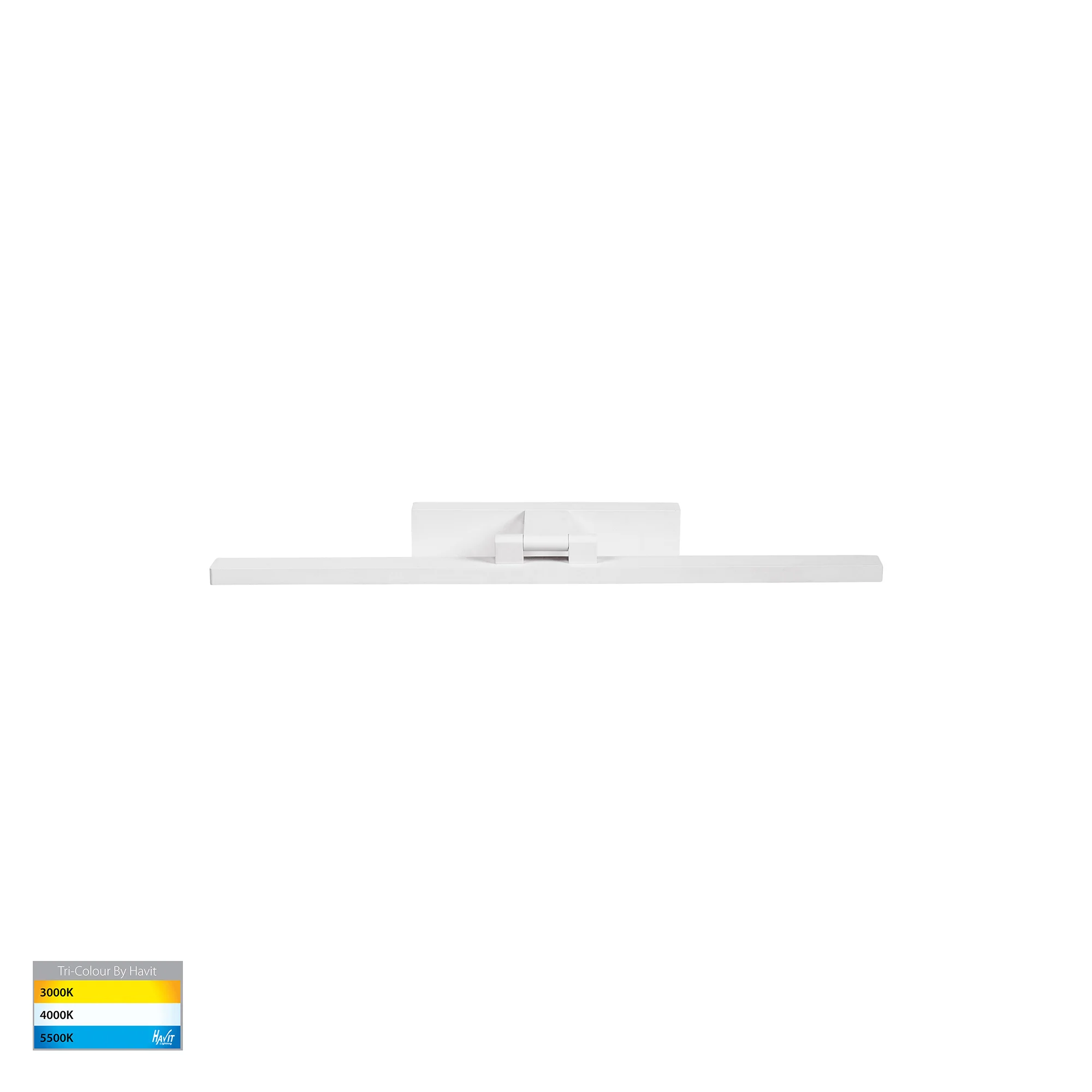 HV8102T-WHT - Vanita White 600mm Adjustable Wall Light - Image 3
