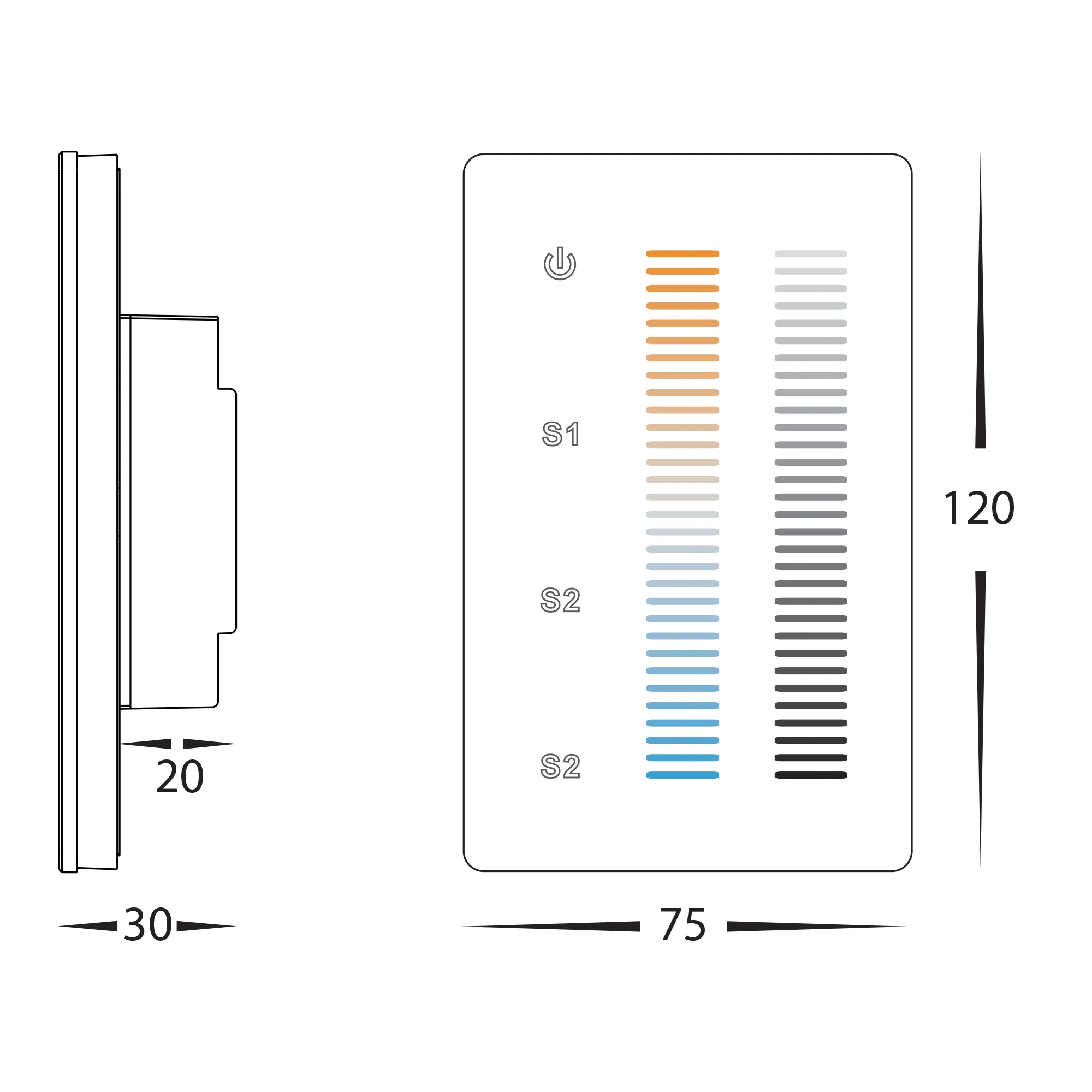 HV9101-2830B - CT LED Strip Touch Panel Controller - Image 2