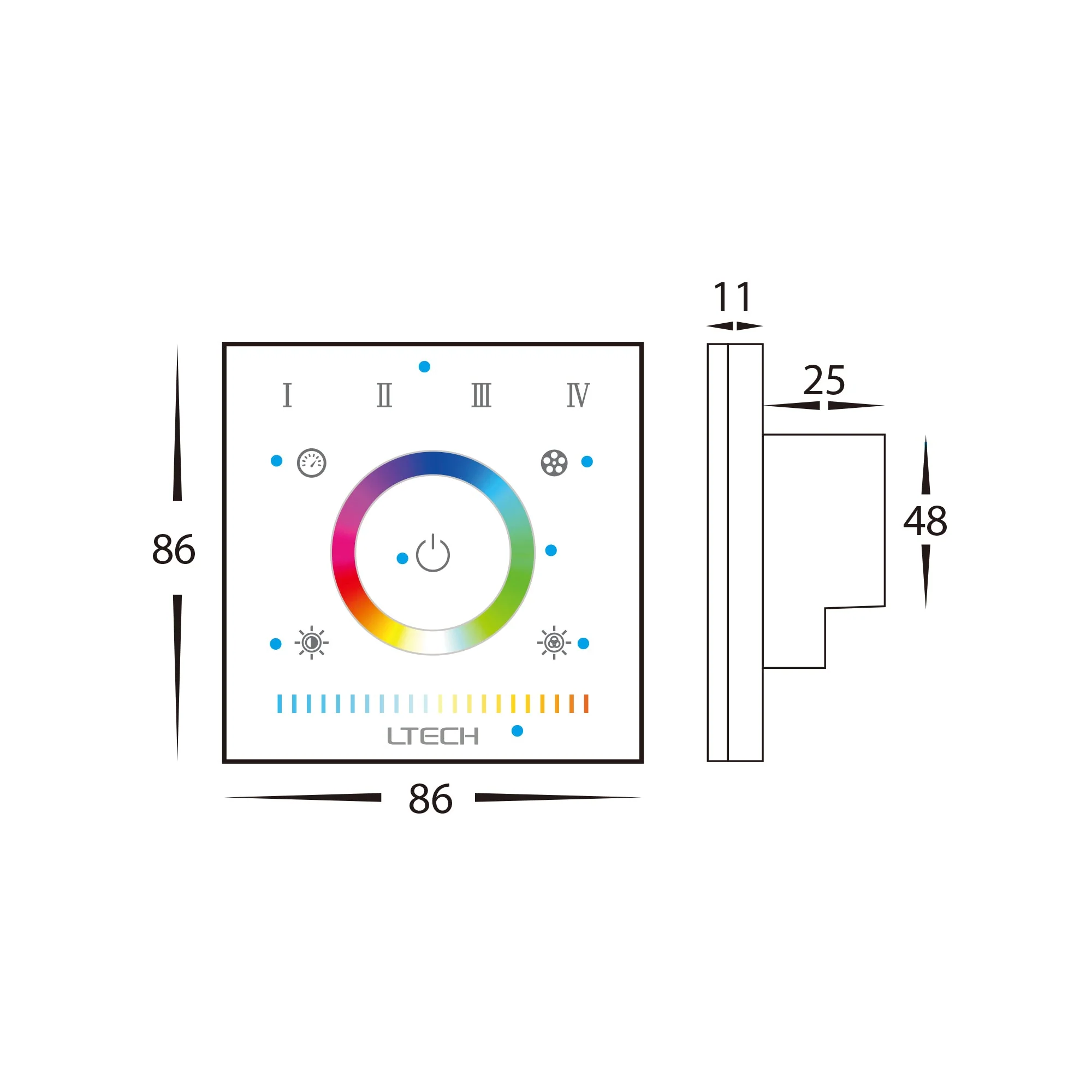 HV9101-EX5S - RGBCW LED Strip Touch Panel - Image 2
