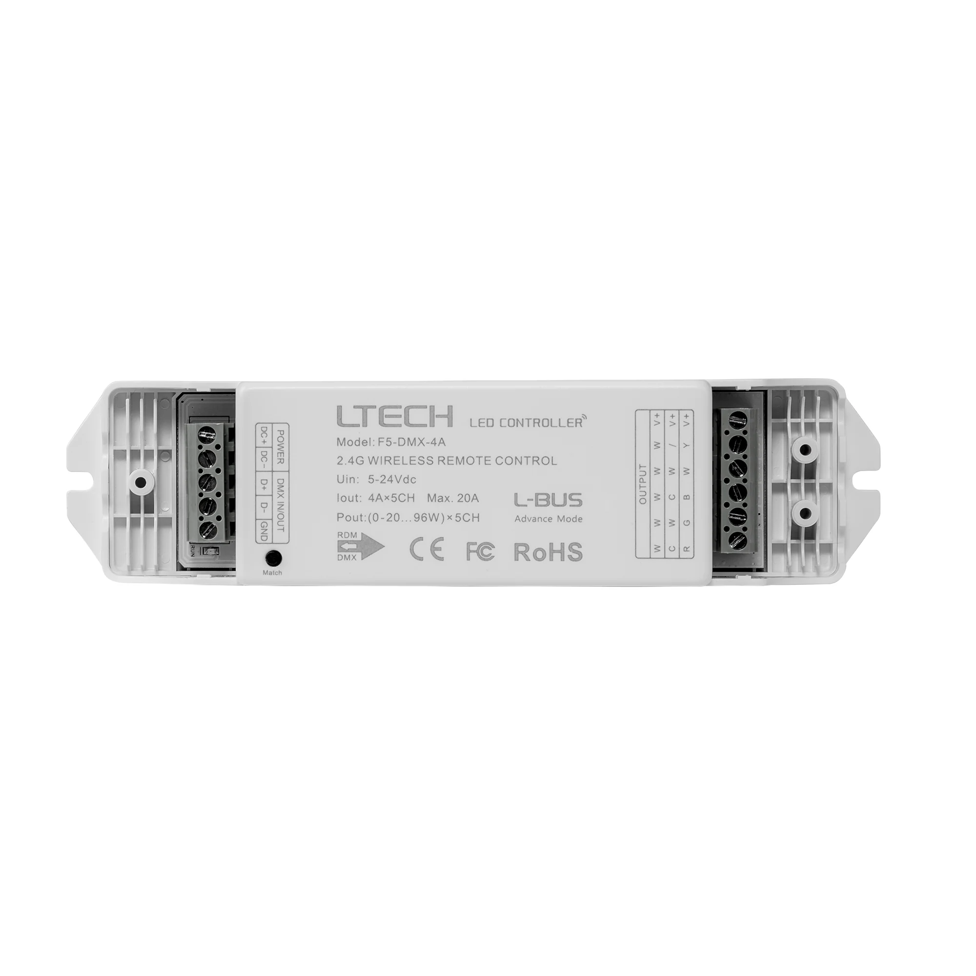 HV9103-F5-DMX-4A - 5 Channel LED Strip Receiver - Image 5