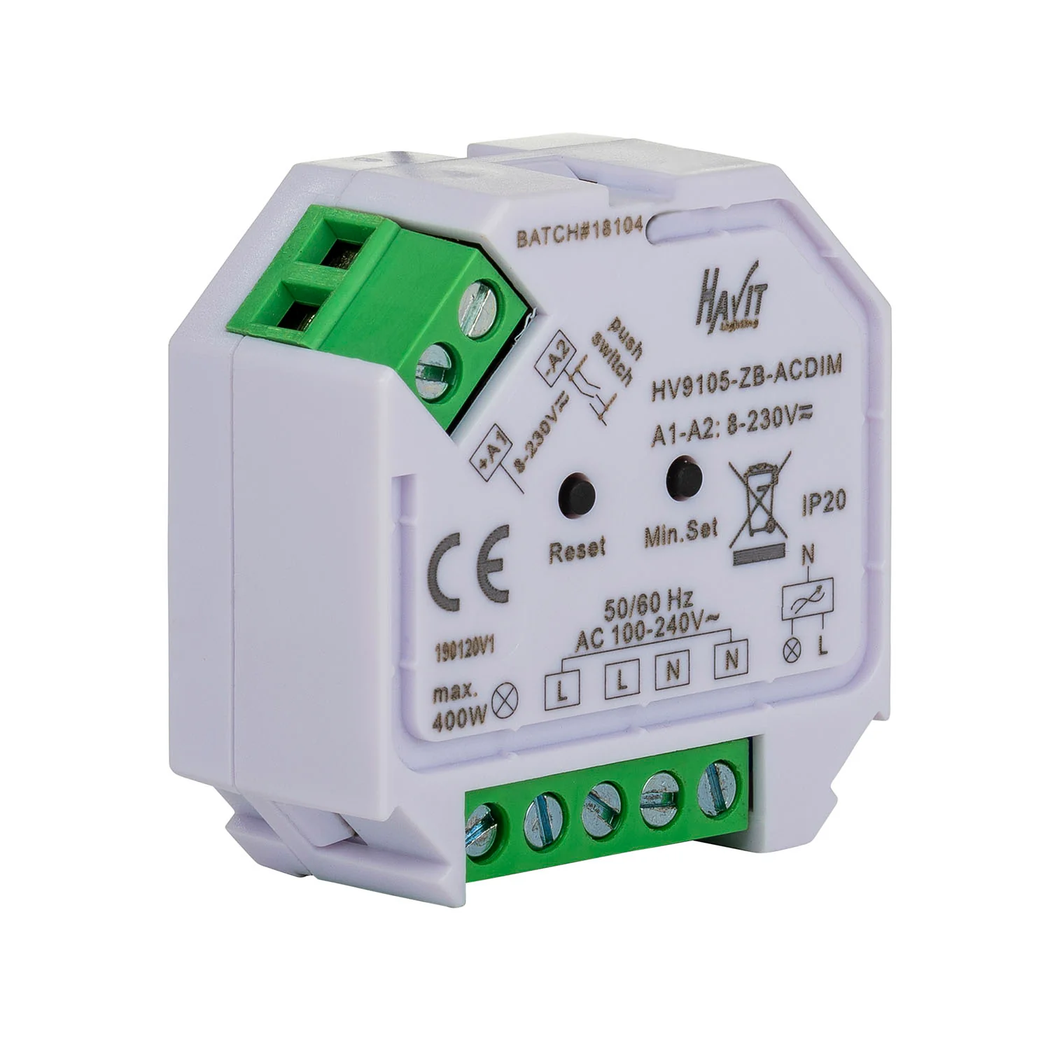 HV9105-ZB-ACDIM - Zigbee Trailing edge dimmer - Image 3