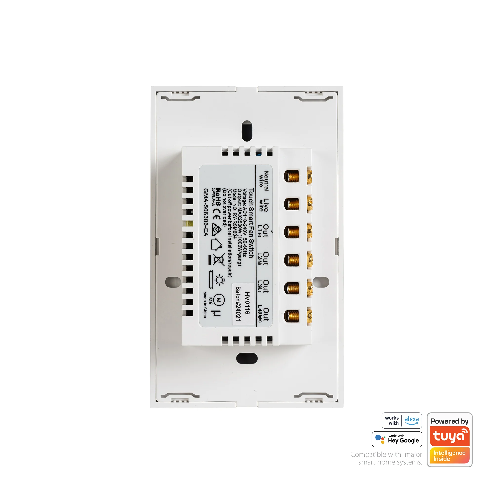 HV9116 - White Wifi Fan with Light Controller - Image 4