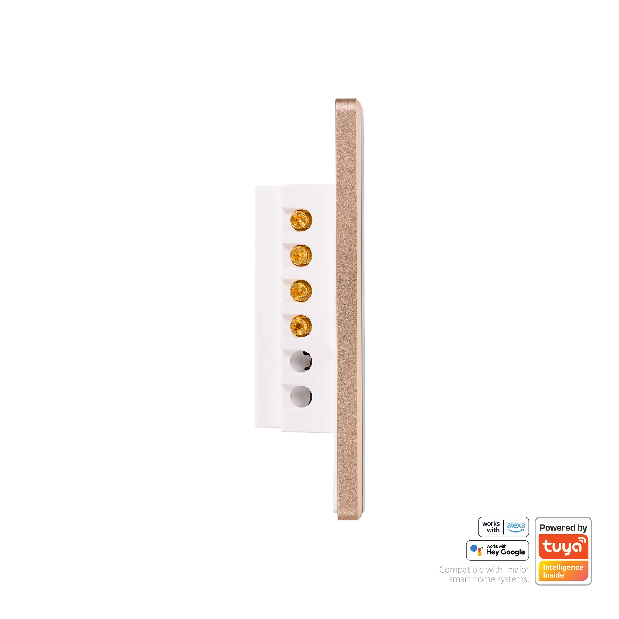 HV9120-2 - Wifi 2 Gang White with Gold Trim Wall Switch - Image 5