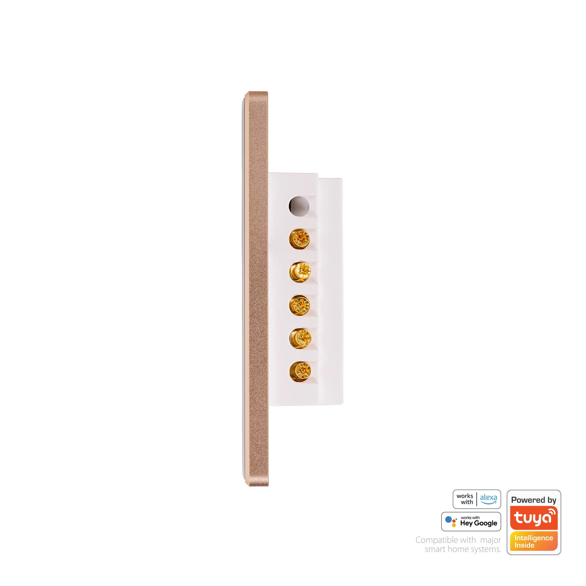 HV9120-3 - Wifi 3 Gang White with Gold Trim Wall Switch - Image 5