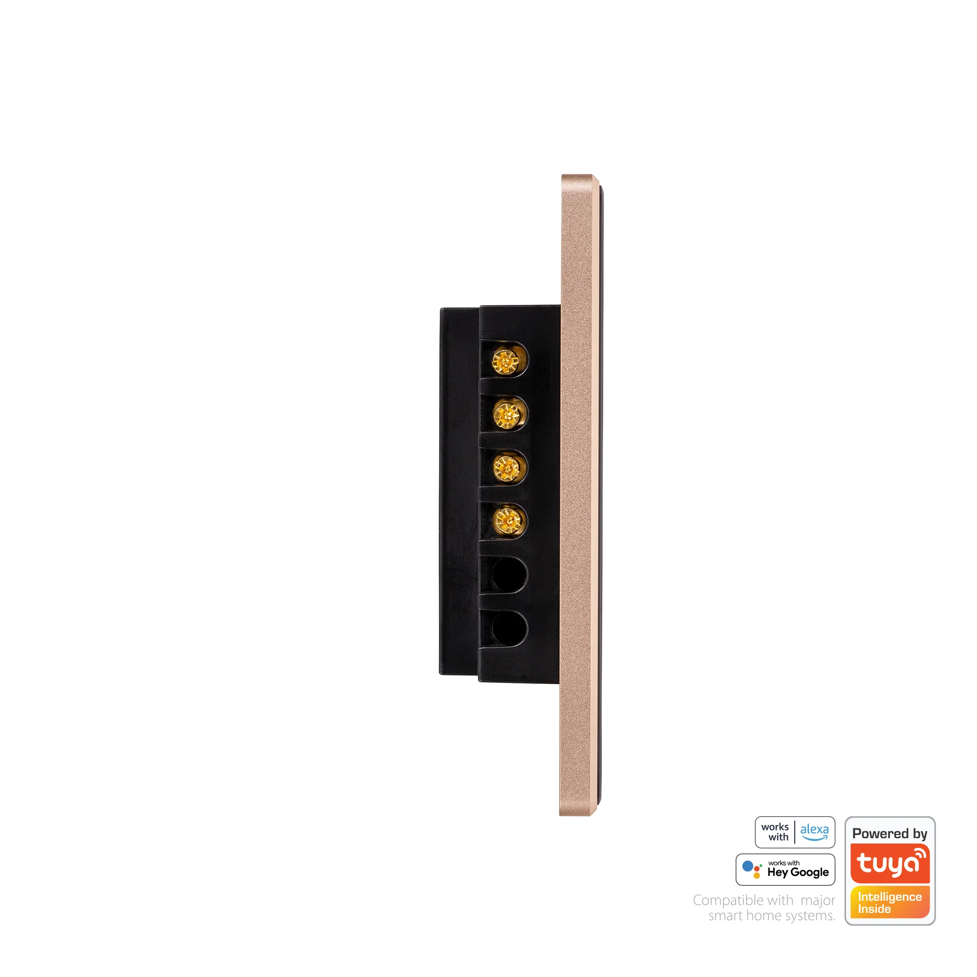 HV9220-2 - Wifi 2 Gang Black with Gold Trim Wall Switch - Image 5