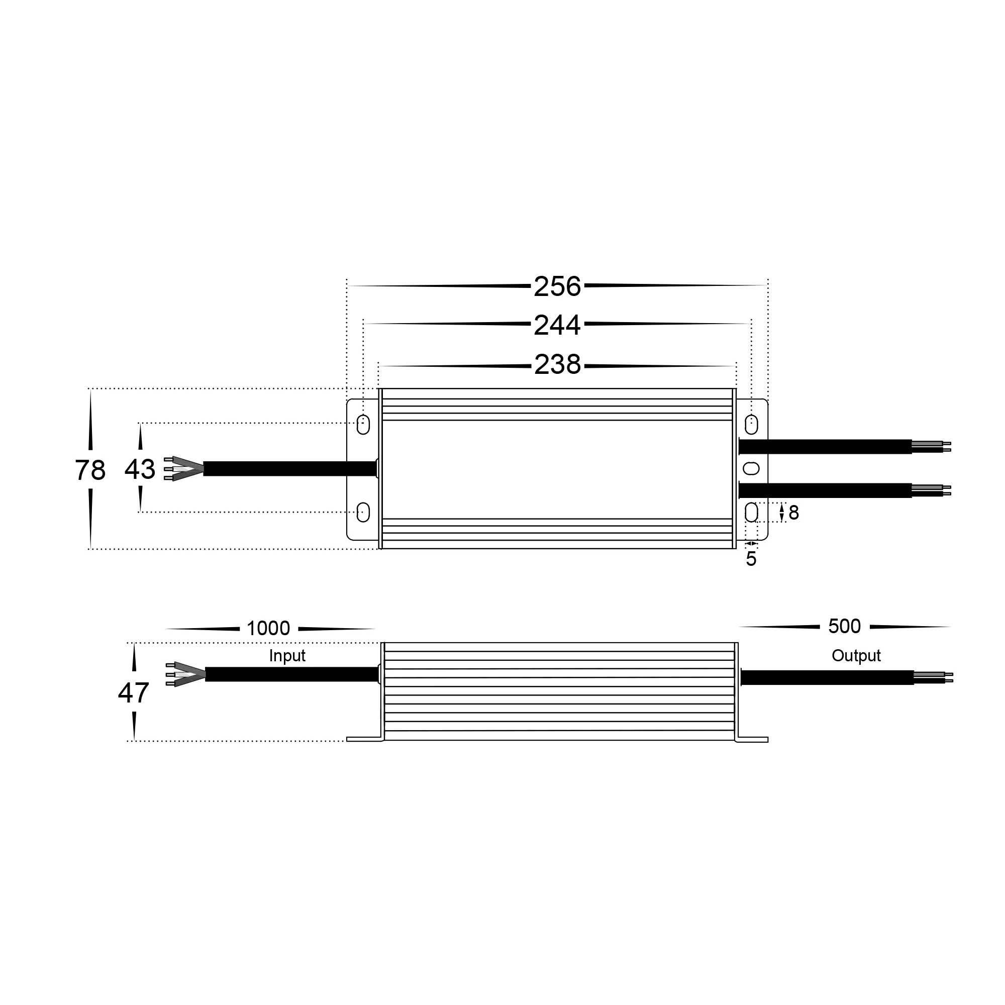 HV9660-200W - 200W Weatherproof Dimmable LED Driver - Image 2