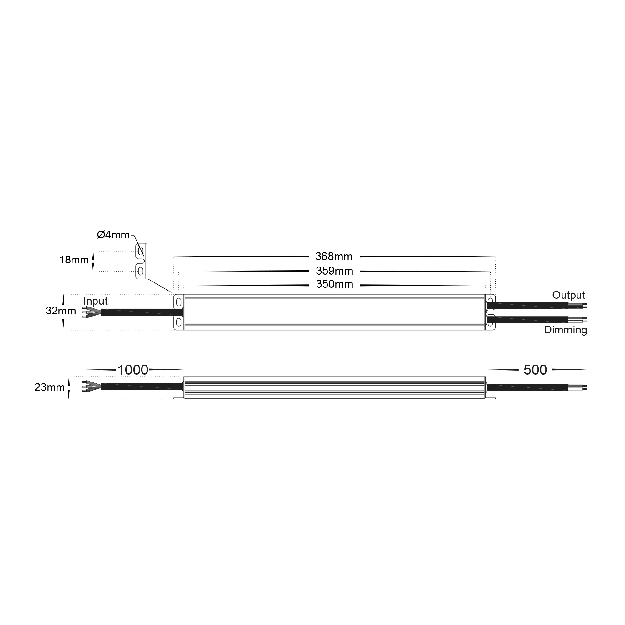 HV9661-150W - 150W Triac + 0-1/10v Dimmable LED Driver - Image 2
