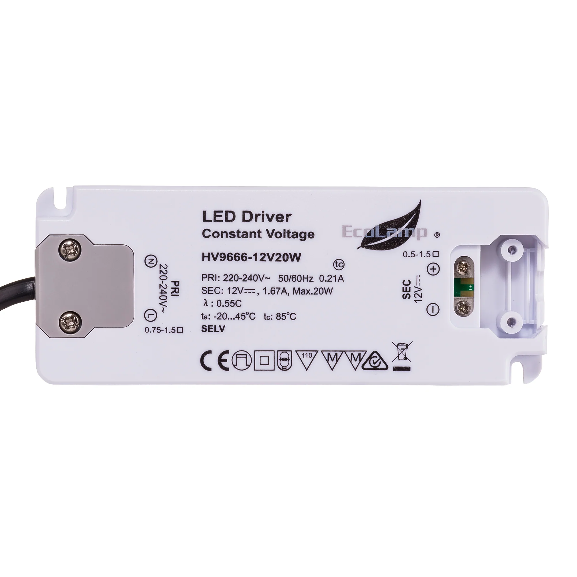 HV9666-20W - 20w Indoor IP20 Constant Voltage LED Driver - Image 3