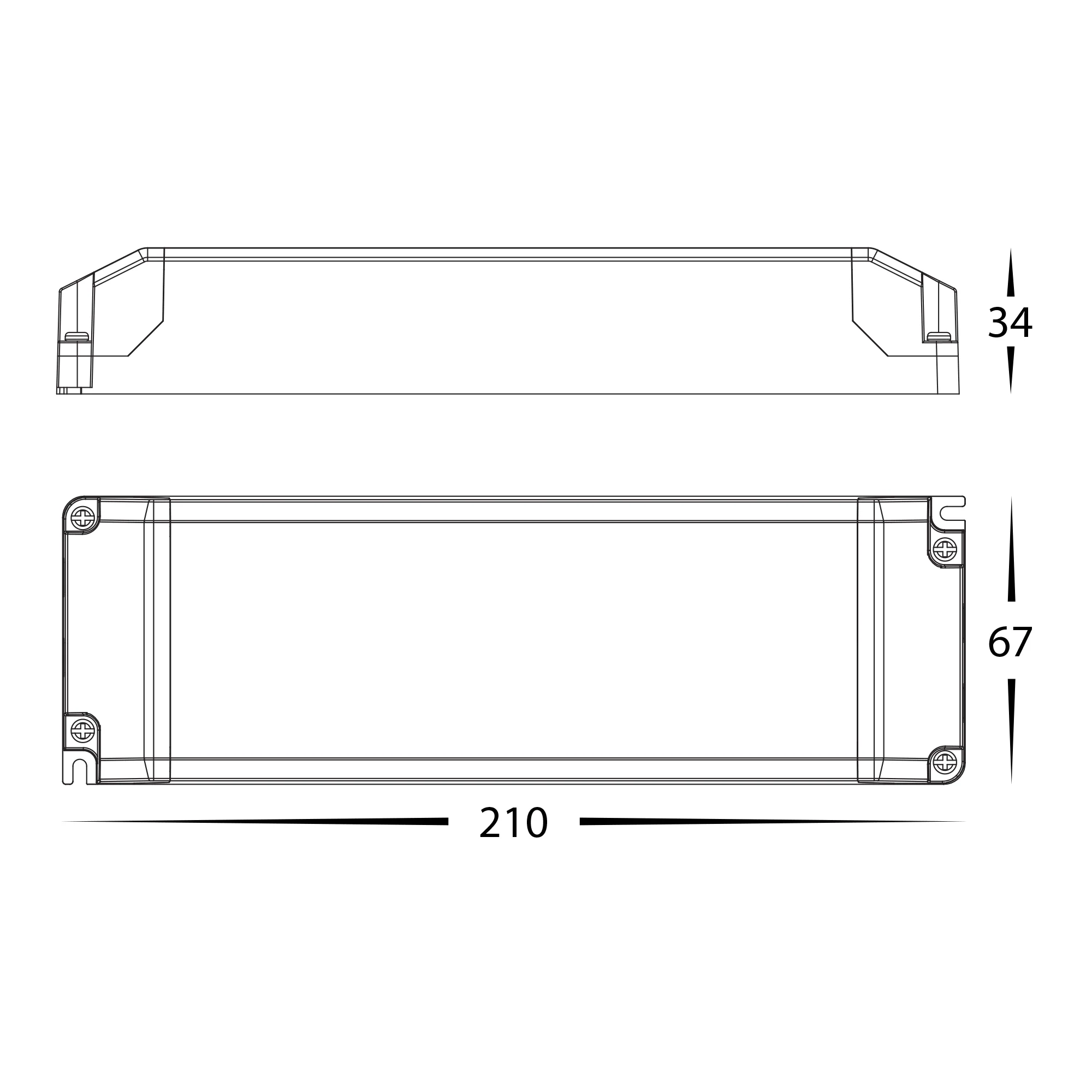 HV9668-12V100W | HV9668-24V100W- 100w Triac Dimmable Indoor LED Driver - Image 2