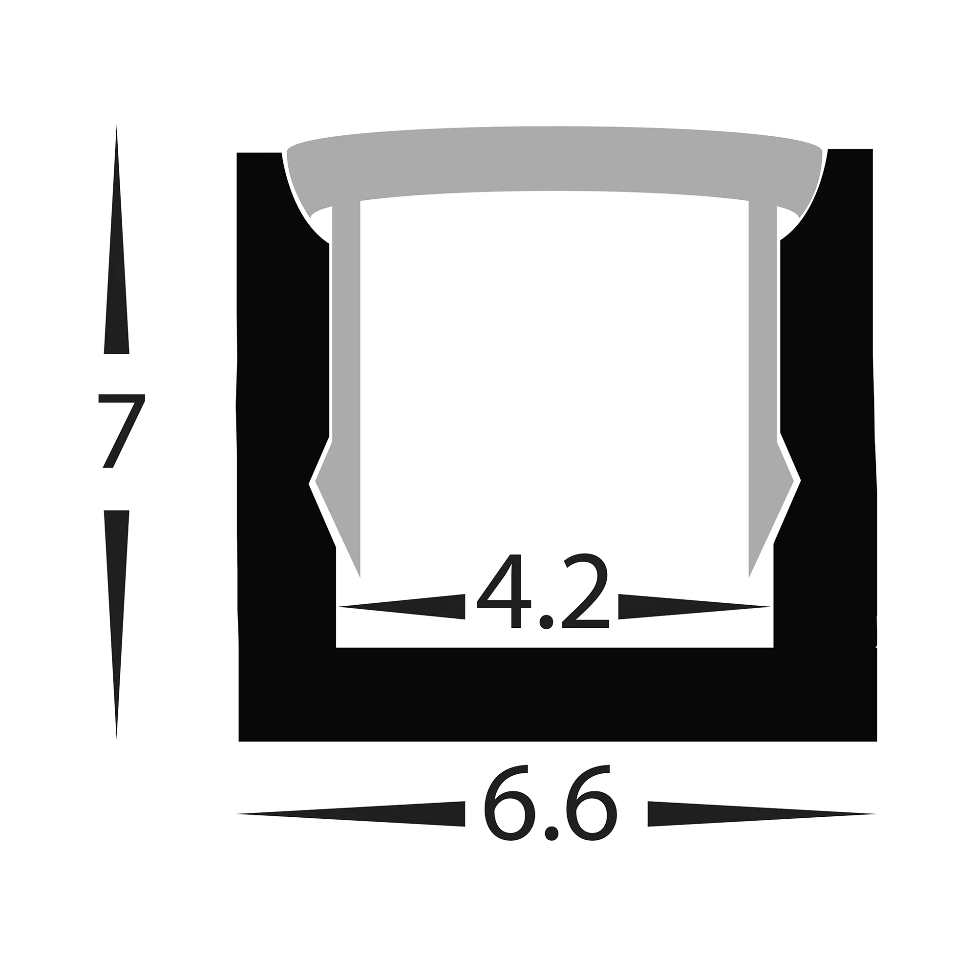 HV9693-0607 - Micro Square LED Profile - Image 2