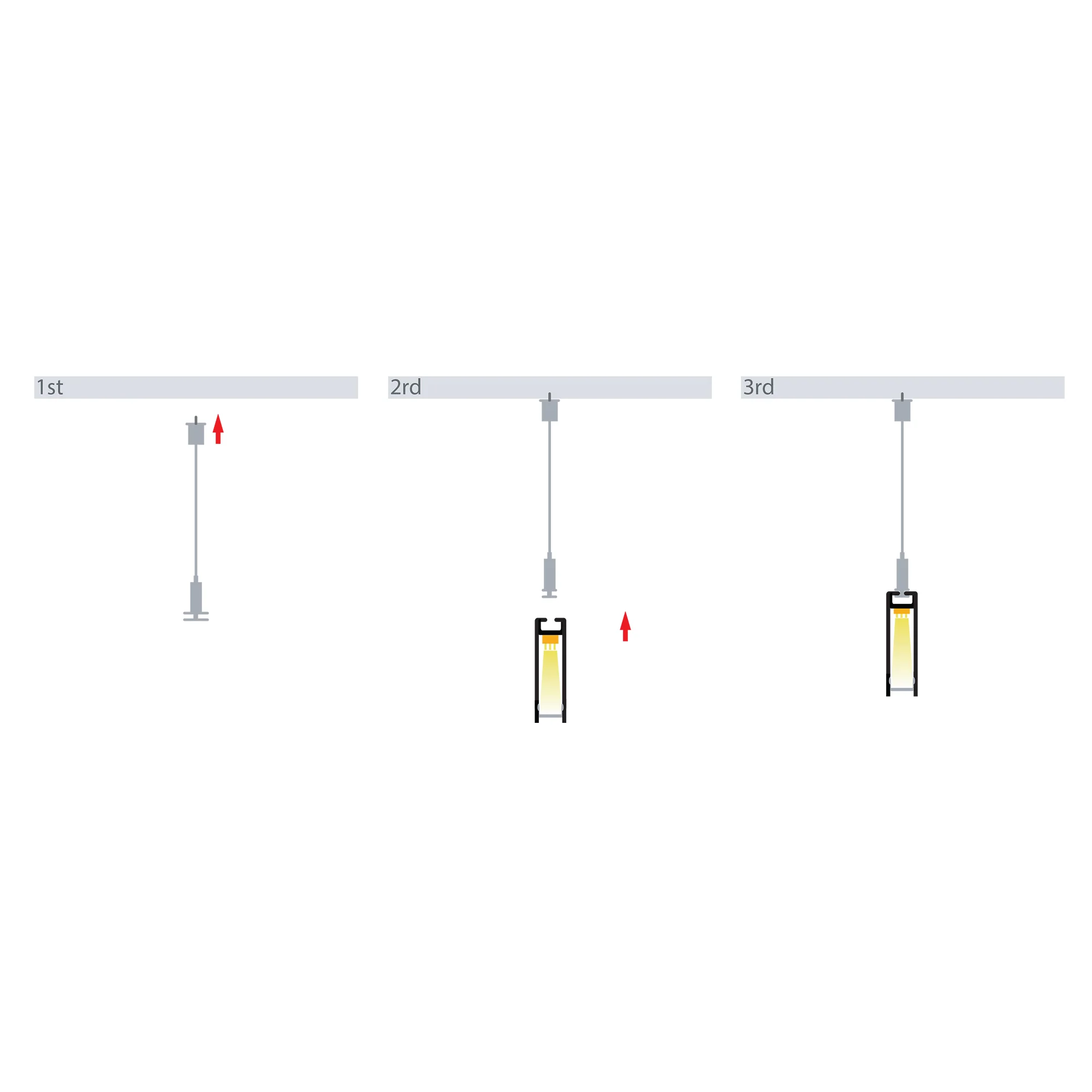 HV9693-1045-BLK - Suspended Black Aluminium Profile - Image 5