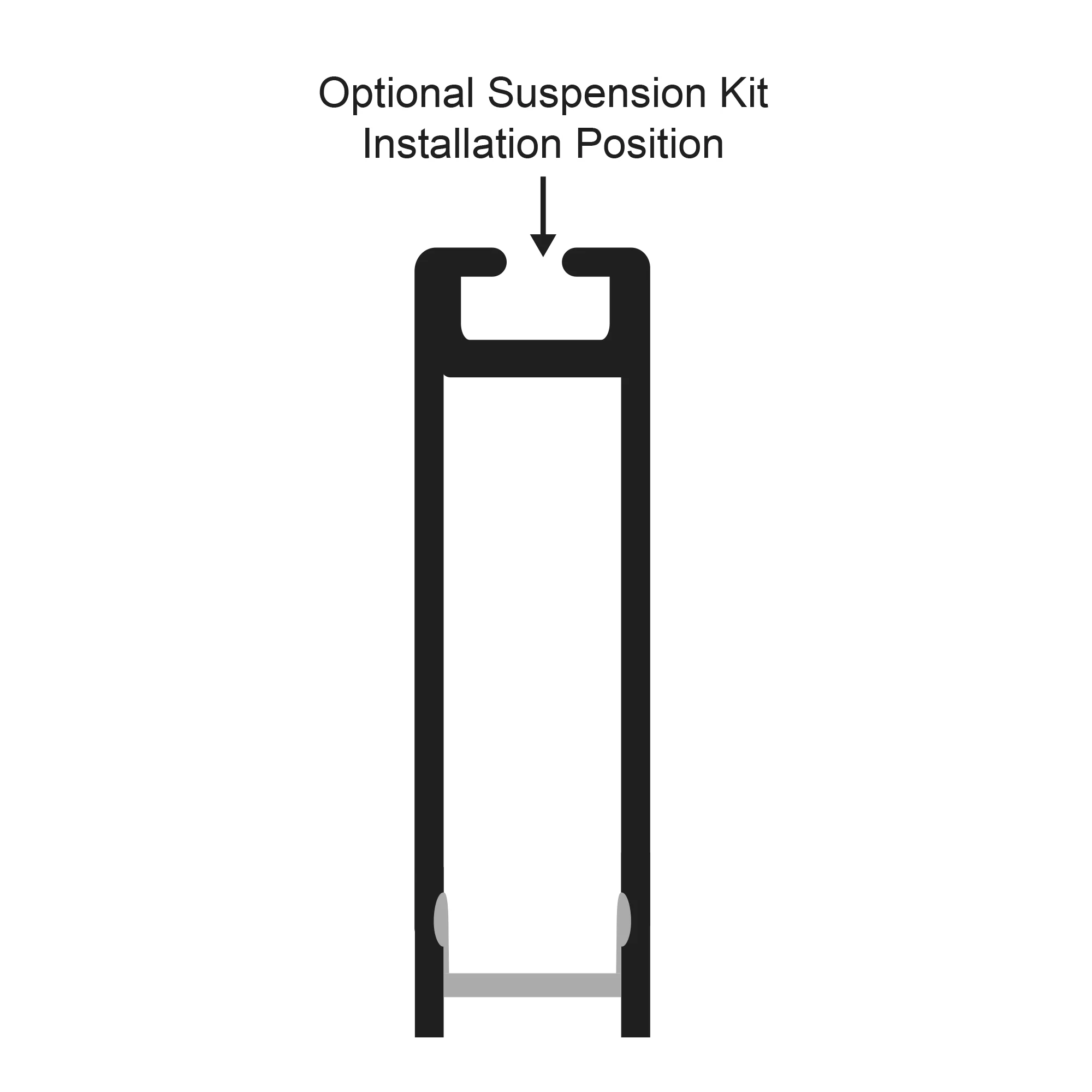 HV9693-1045-WHT - Suspended White Aluminium Profile - Image 4