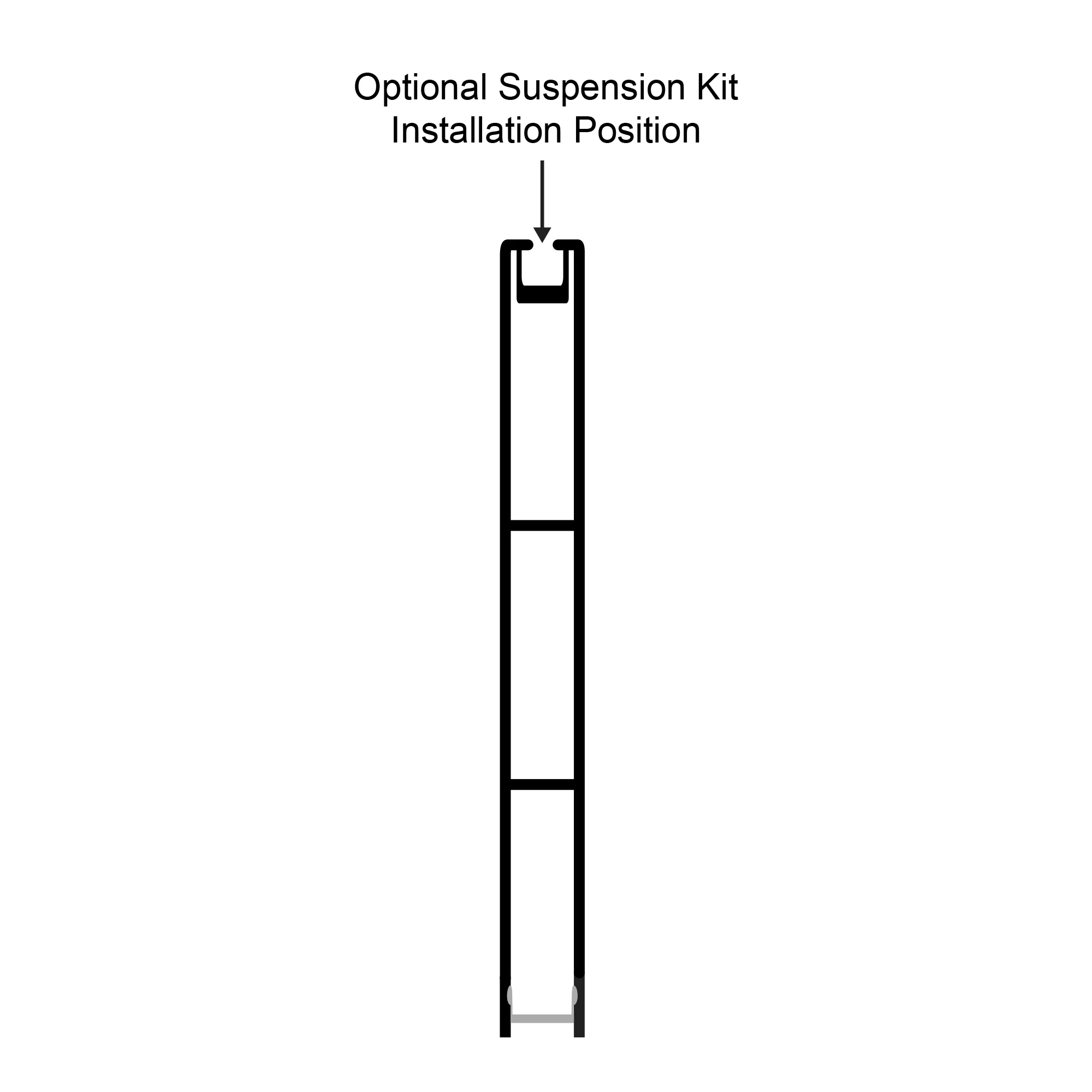 HV9693-1089-BLK - Suspended Black Aluminium Profile - Image 4