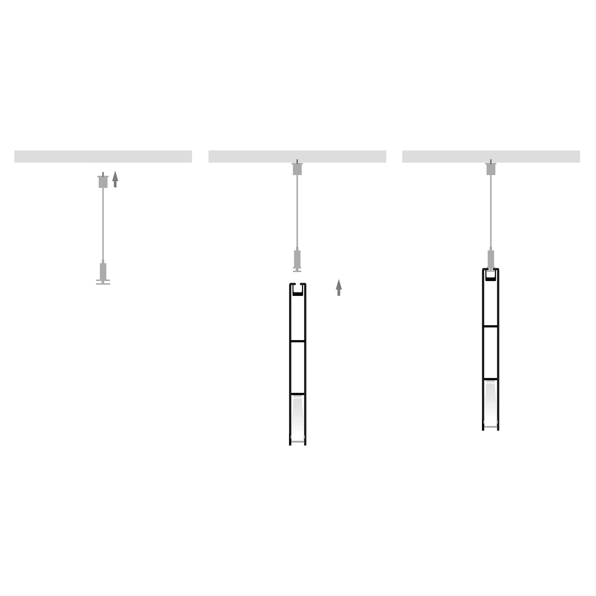 HV9693-1089-BLK - Suspended Black Aluminium Profile - Image 5