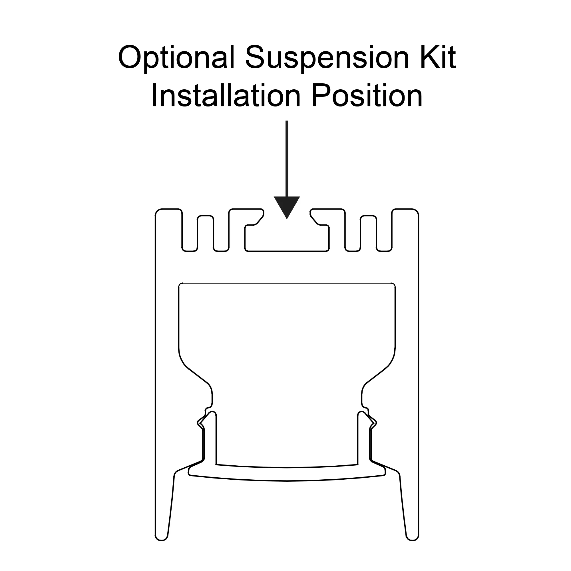 HV9693-2025-BLK - Suspended or Surface Mounted Black Aluminium Profile - Image 6