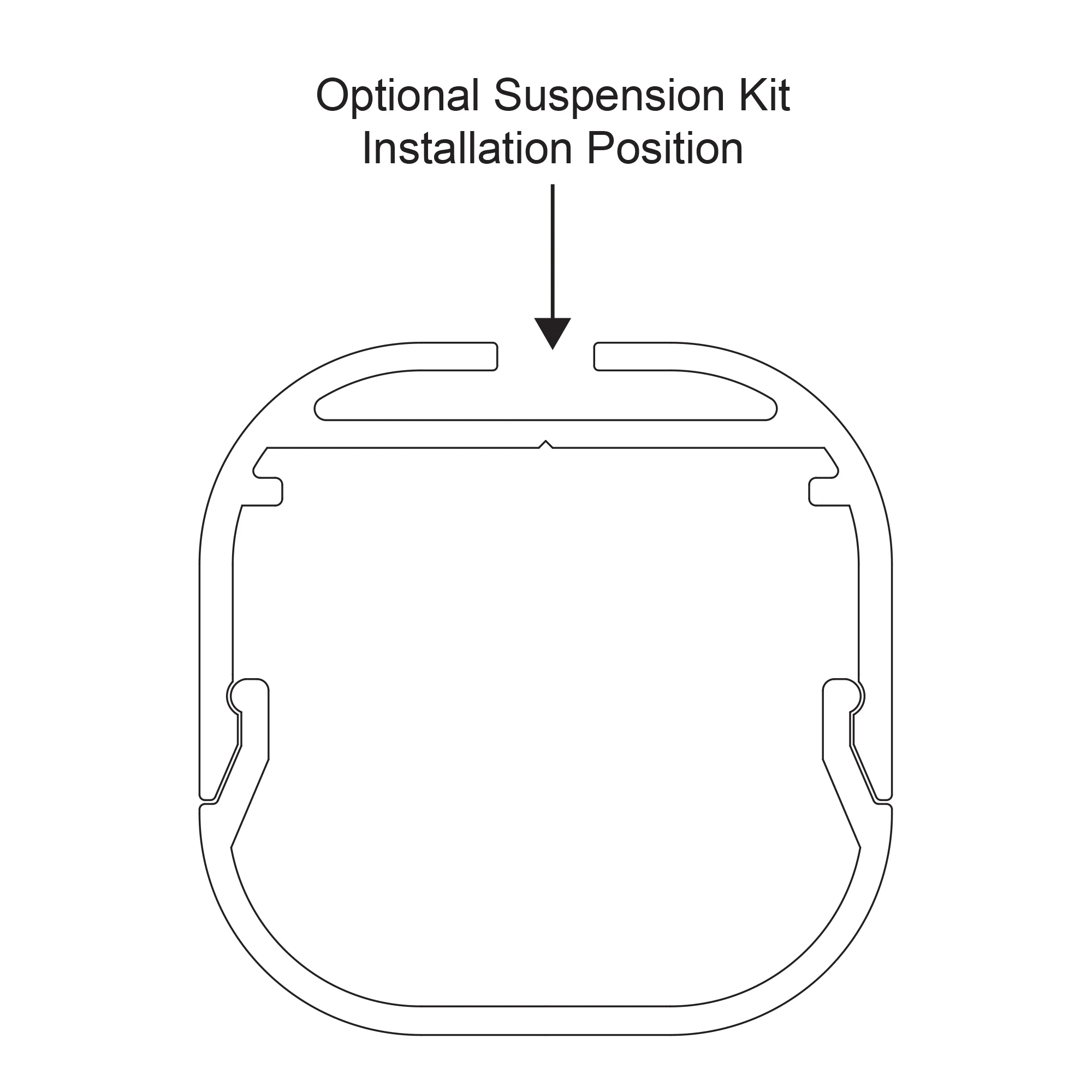 HV9693-3030 - Aluminium Profile with Rounded Diffuser - Image 4