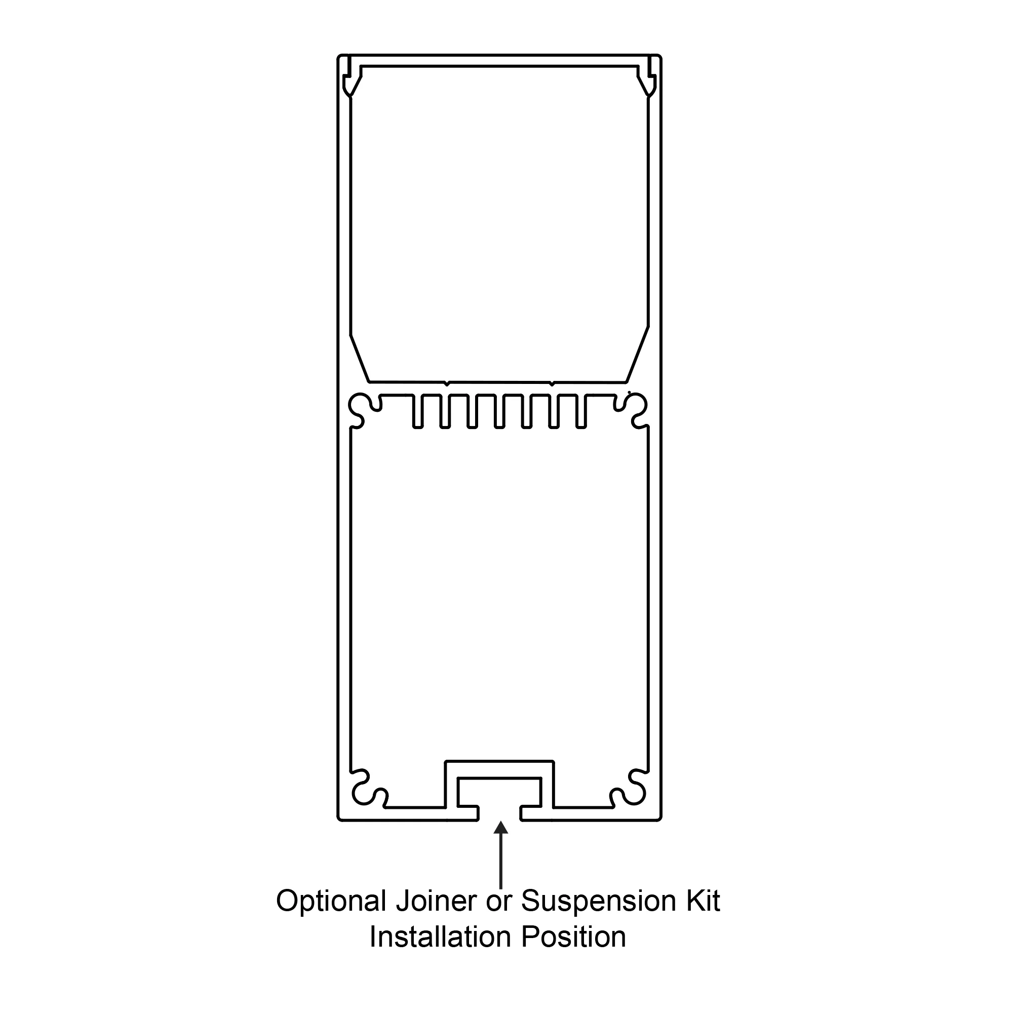 HV9693-3890-WHT - White Deep Square Aluminium Profile - Image 4