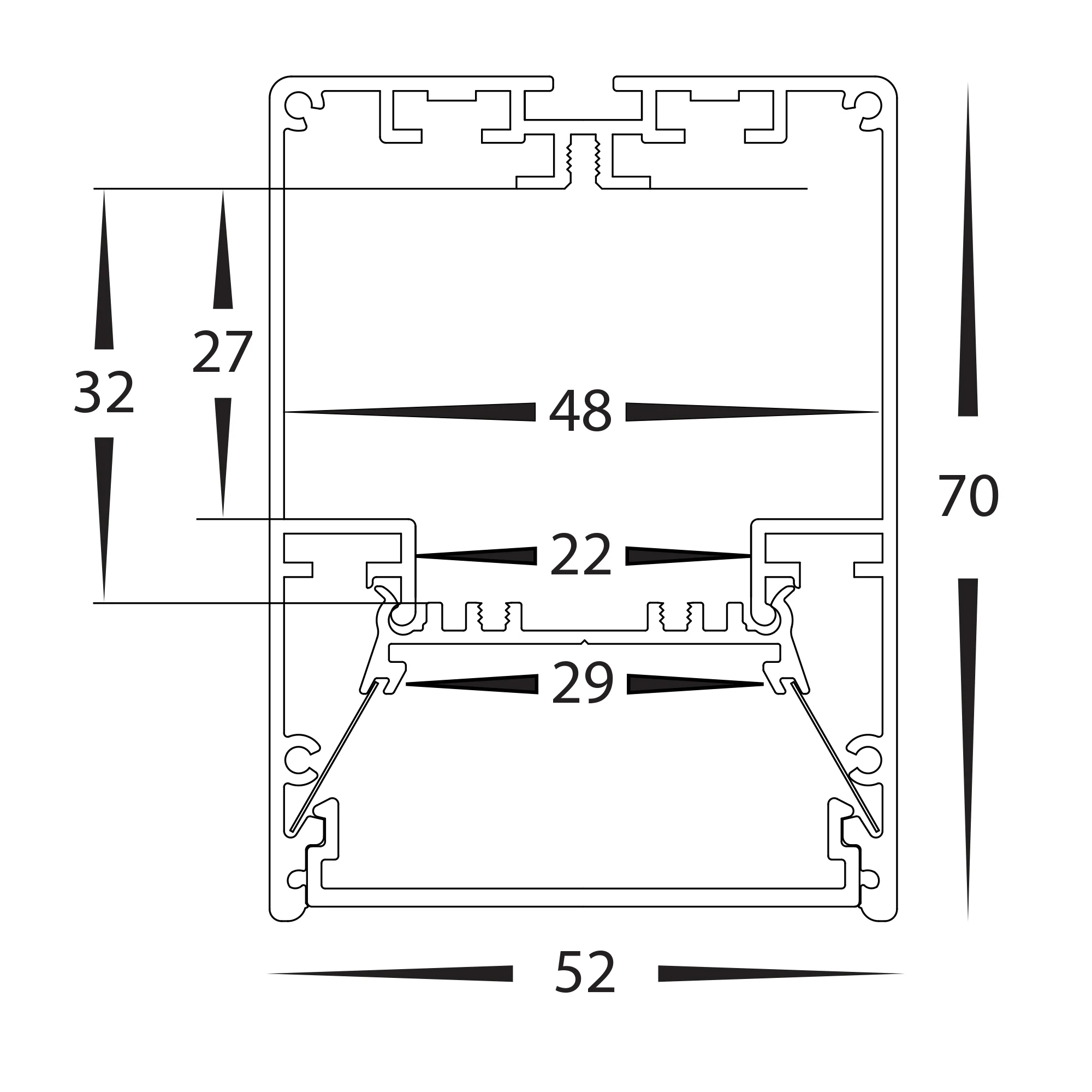 HV9693-5270-WHT - White Deep Square Profile - Image 2