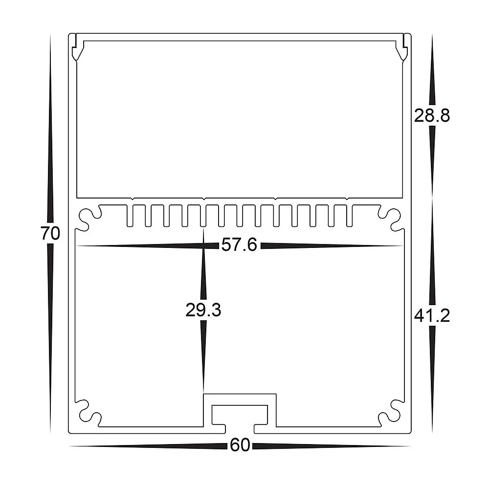 HV9693-6070-BLK - Black Deep Square Profile - Image 2