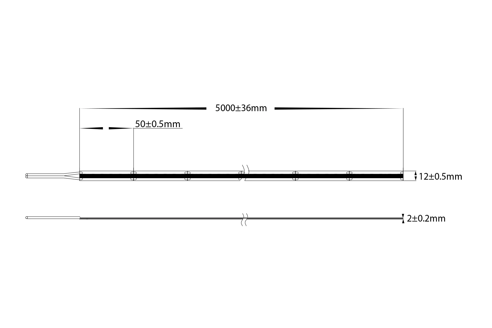 HV9761-IP20-840-RGBCW - 20w IP20 24v DC COB RGBCW LED Strip - Image 2