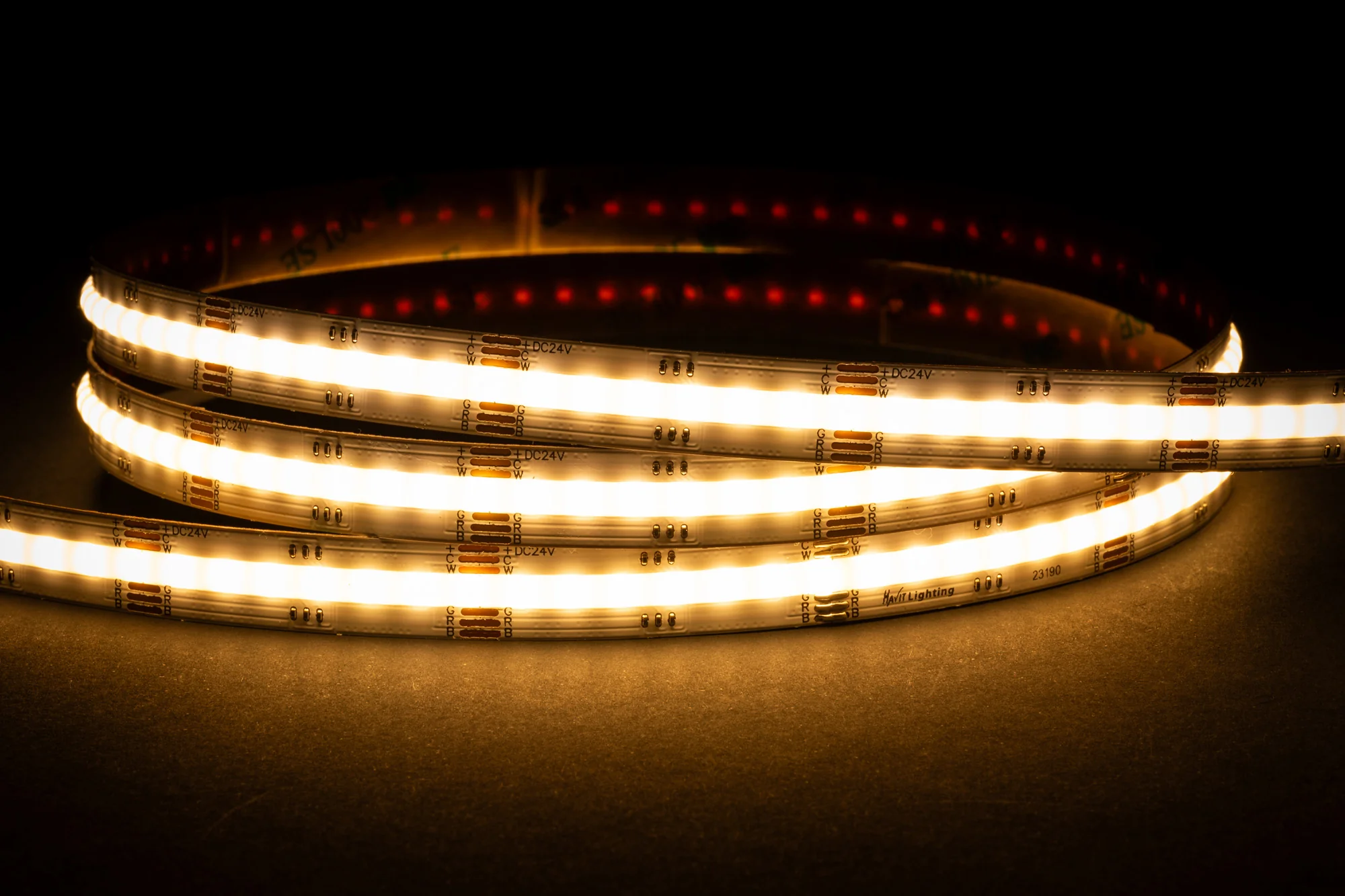 HV9761-IP20-840-RGBCW - 20w IP20 24v DC COB RGBCW LED Strip - Image 4