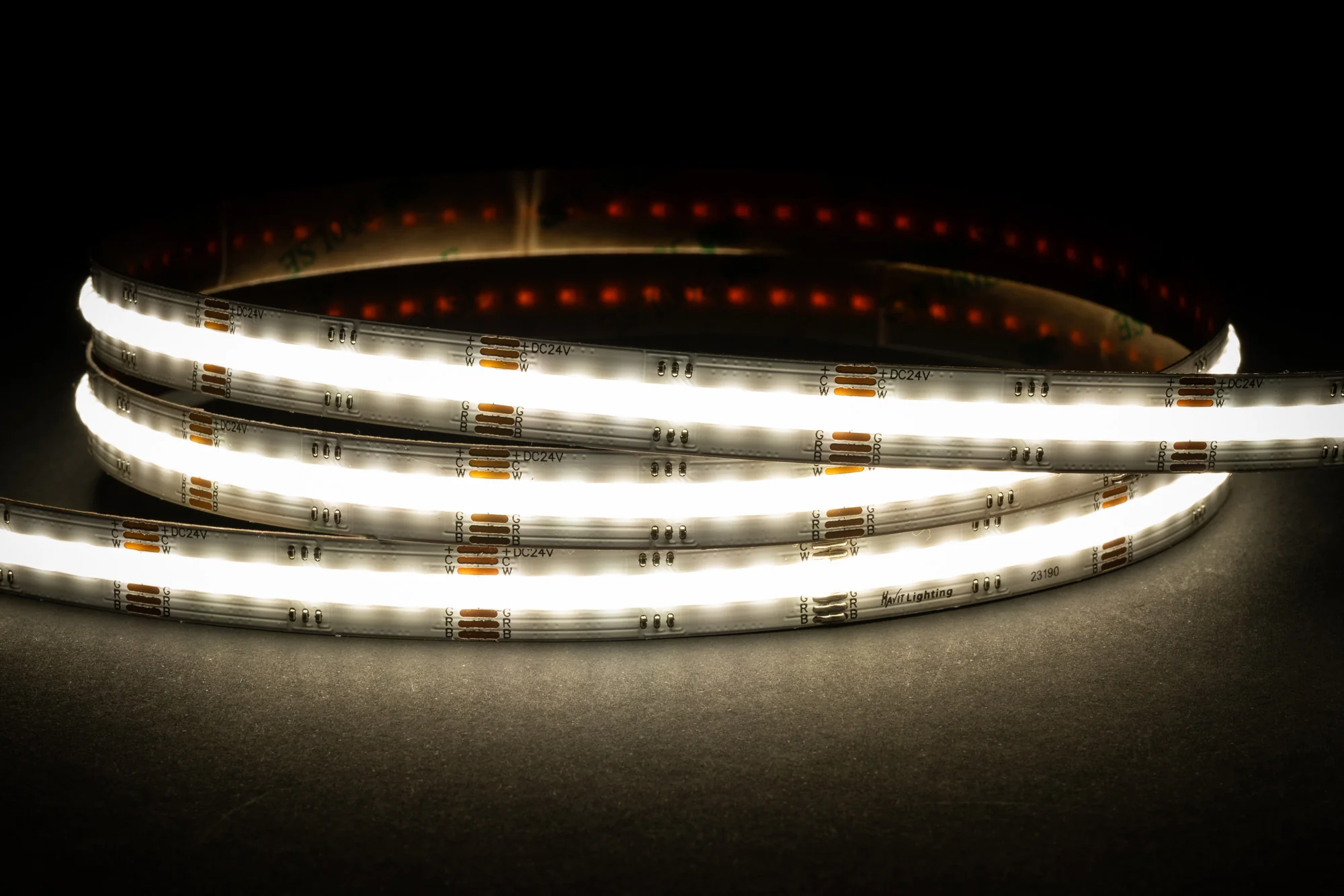 HV9761-IP20-840-RGBCW - 20w IP20 24v DC COB RGBCW LED Strip - Image 6