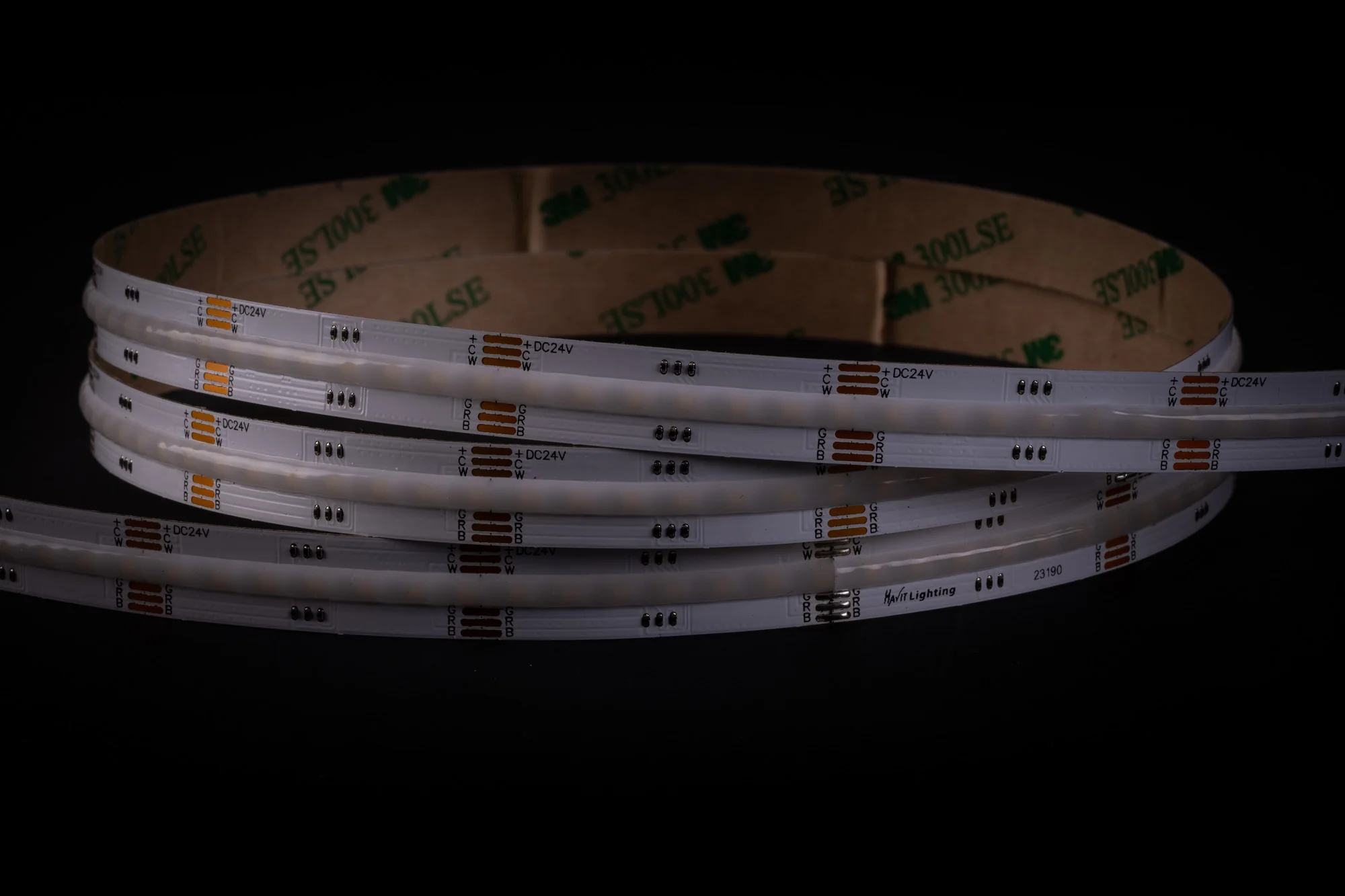 HV9761-IP20-840-RGBCW - 20w IP20 24v DC COB RGBCW LED Strip - Image 7