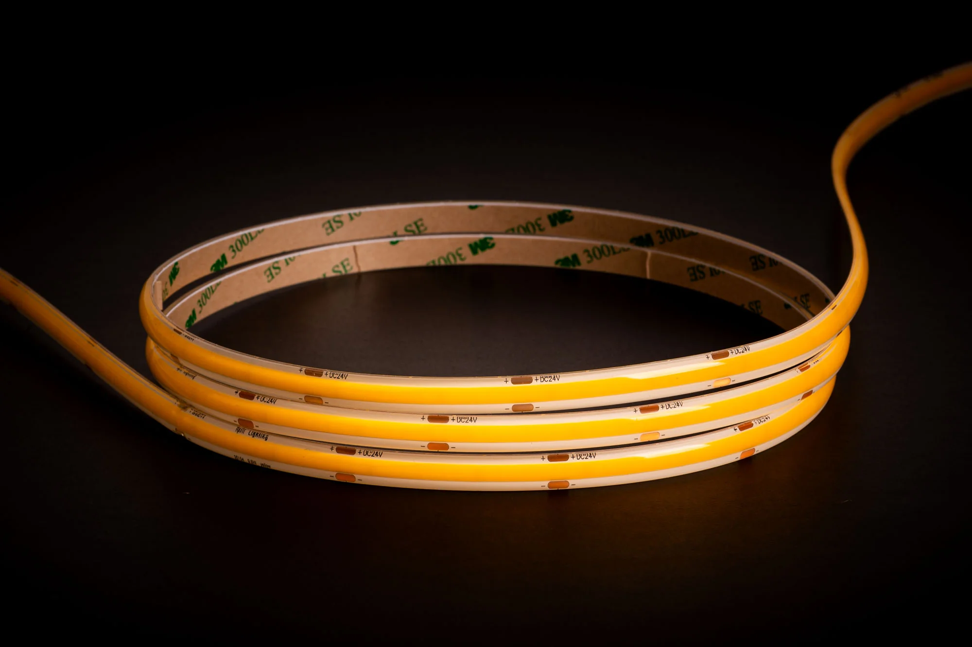 HV9761-IP54-320-Y - 9.6w IP54 24v DC Yellow COB Dotless LED Strip - Image 3