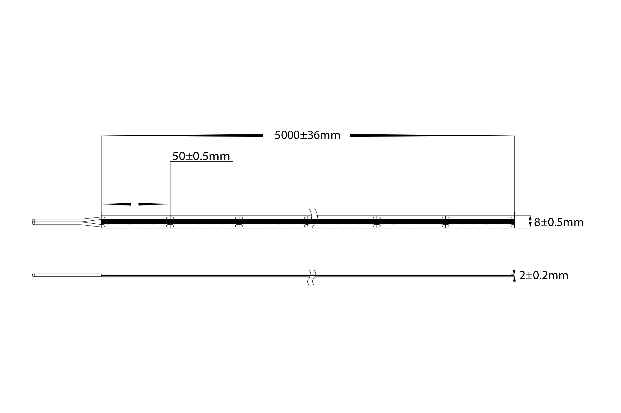 HV9762-IP20-320-3K  - 10w IP20 24v DC 3000K CSP Dotless LED Strip - Image 2