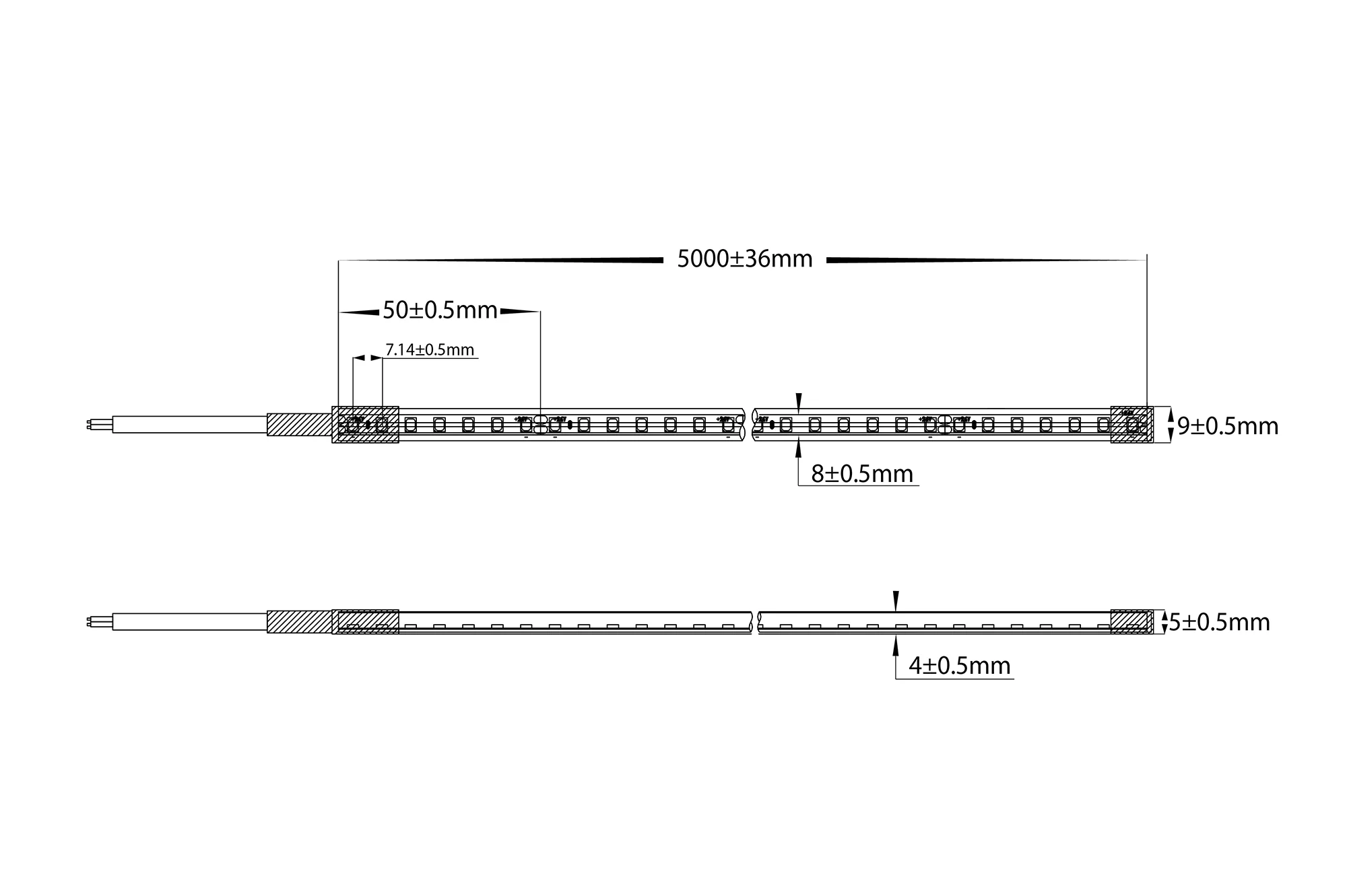 HV9791-IP67-140-3K - 9.6w IP67 24v DC HaviFlex Side Bend Flexible Neon LED Strip 3000k - Image 2