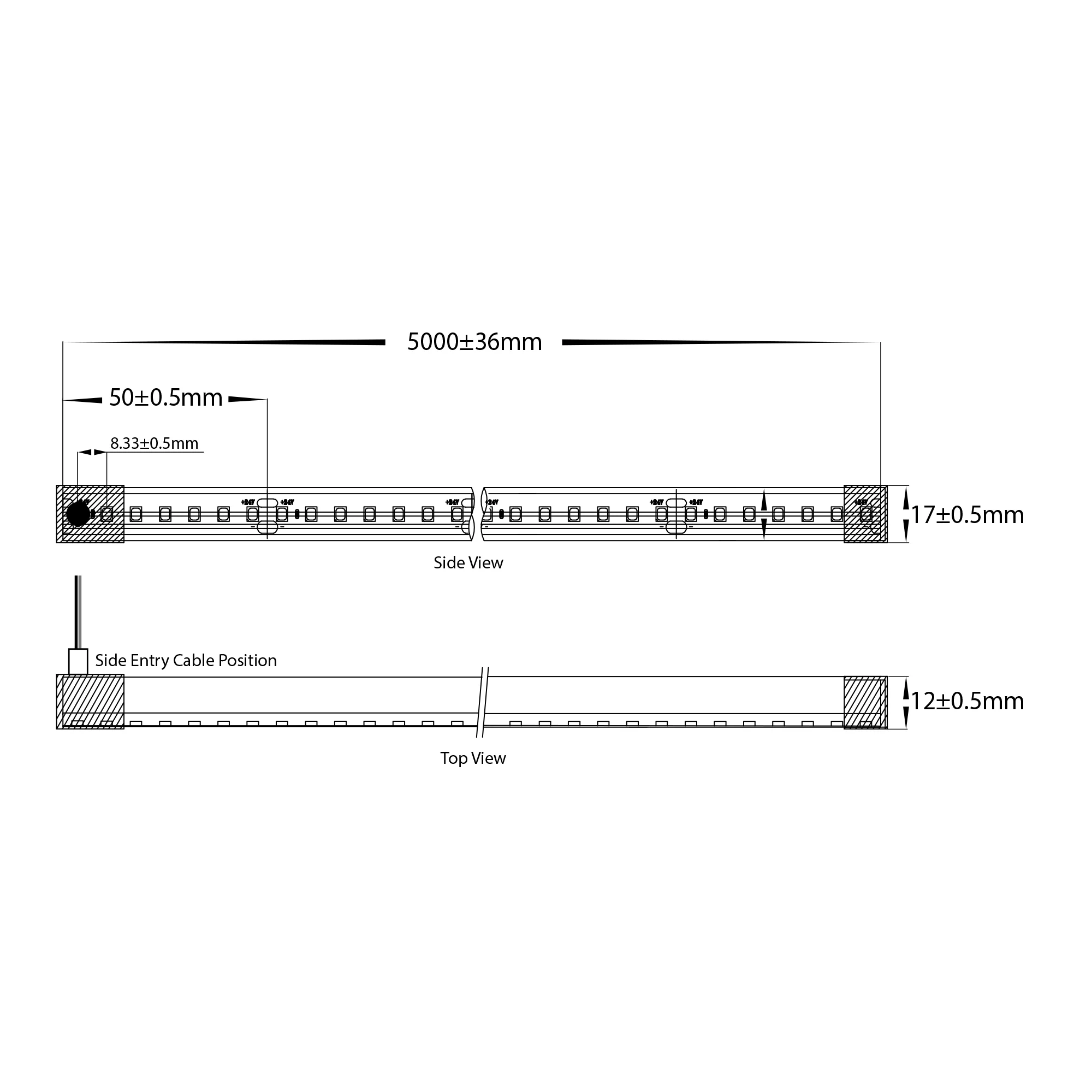 HV9795-IP67-200-3K - 14.4w IP67 24v DC Side Bend HaviFlex Flexible Neon LED Strip 3000k - Image 2