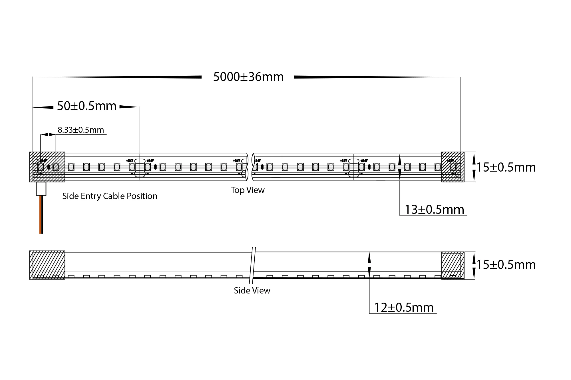 HV9796-IP67-200-3K - 14.4w IP67 24v DC Top Bend HaviFlex Flexible Neon LED Strip 3000k - Image 2