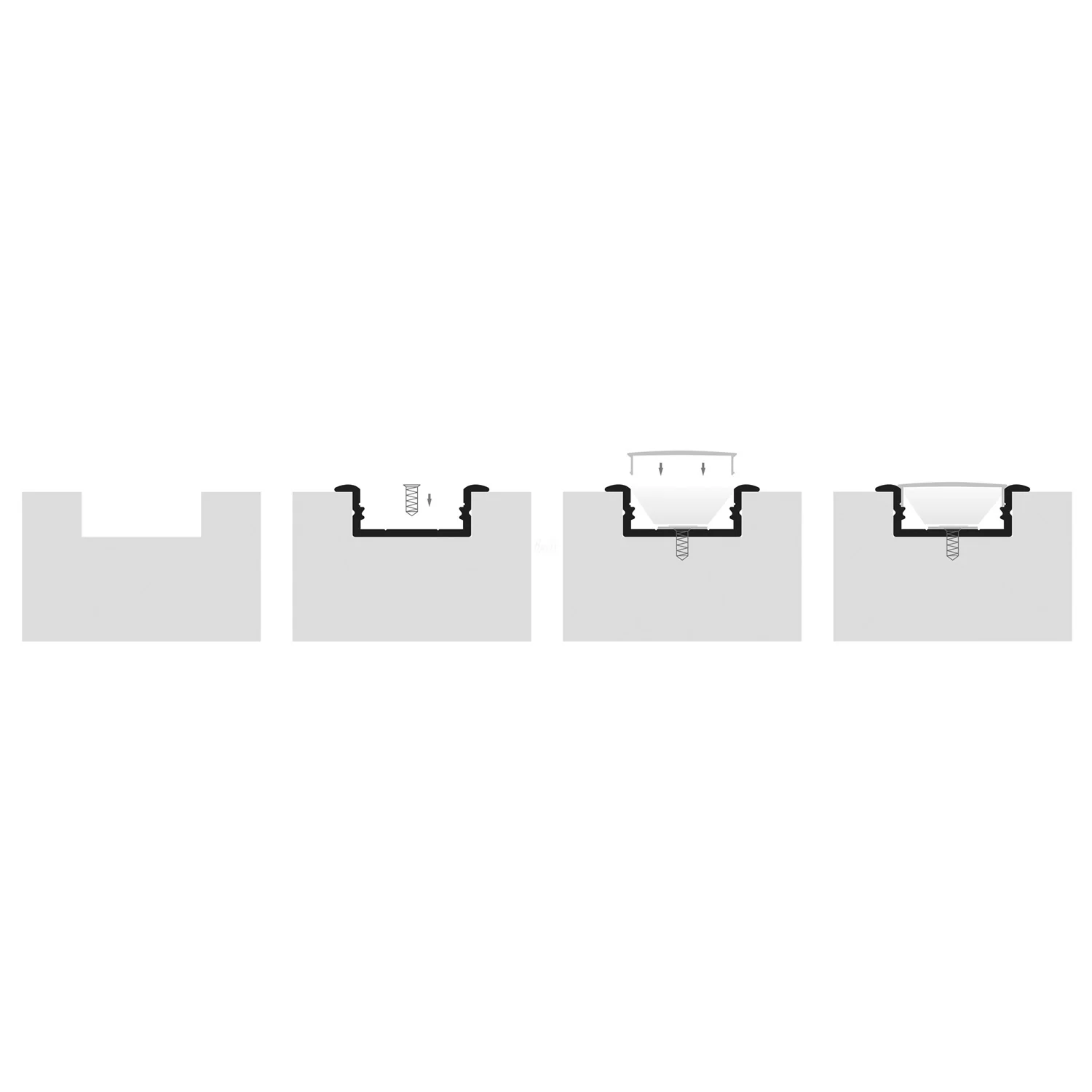 HV9695-2810 - Shallow Square Winged Aluminium Profile - Image 5