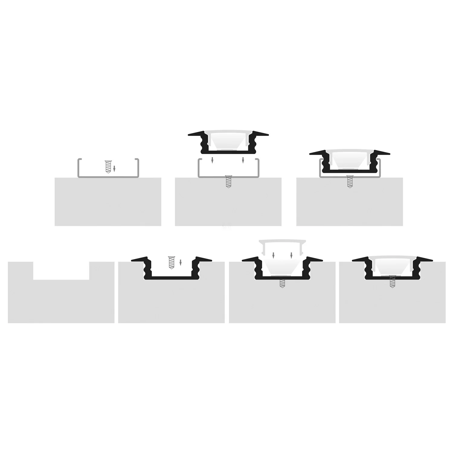 HV9695-2507 - Shallow Square Winged Aluminium Profile - Image 4